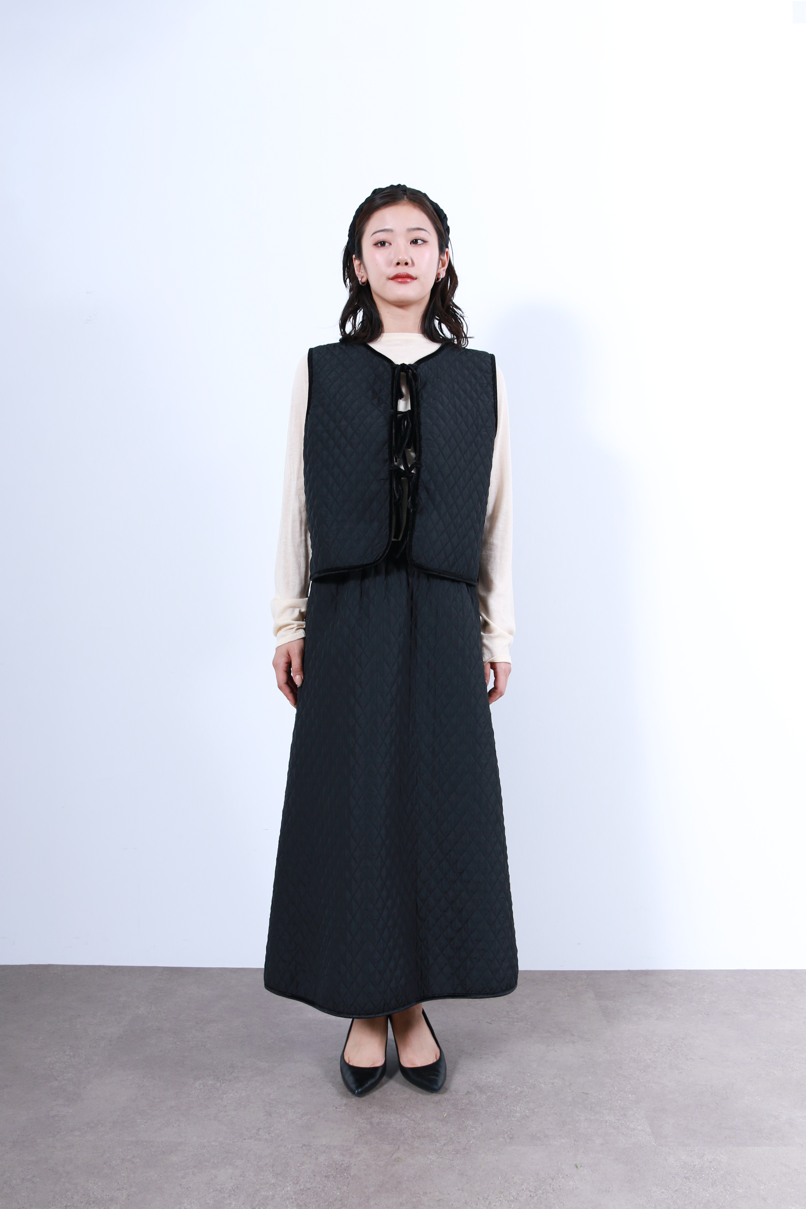 キルティングベロアスカート(6263-501)