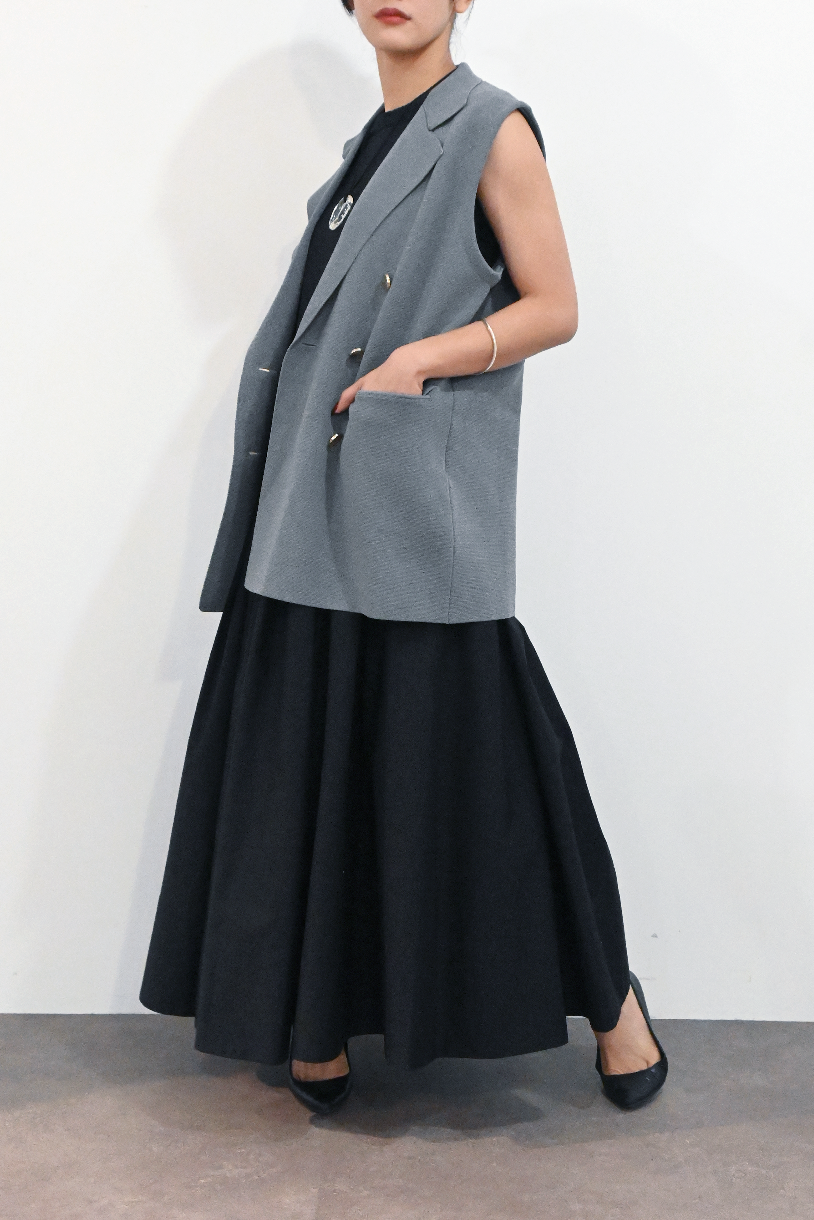 プリーツマキシドレス(6265-573)