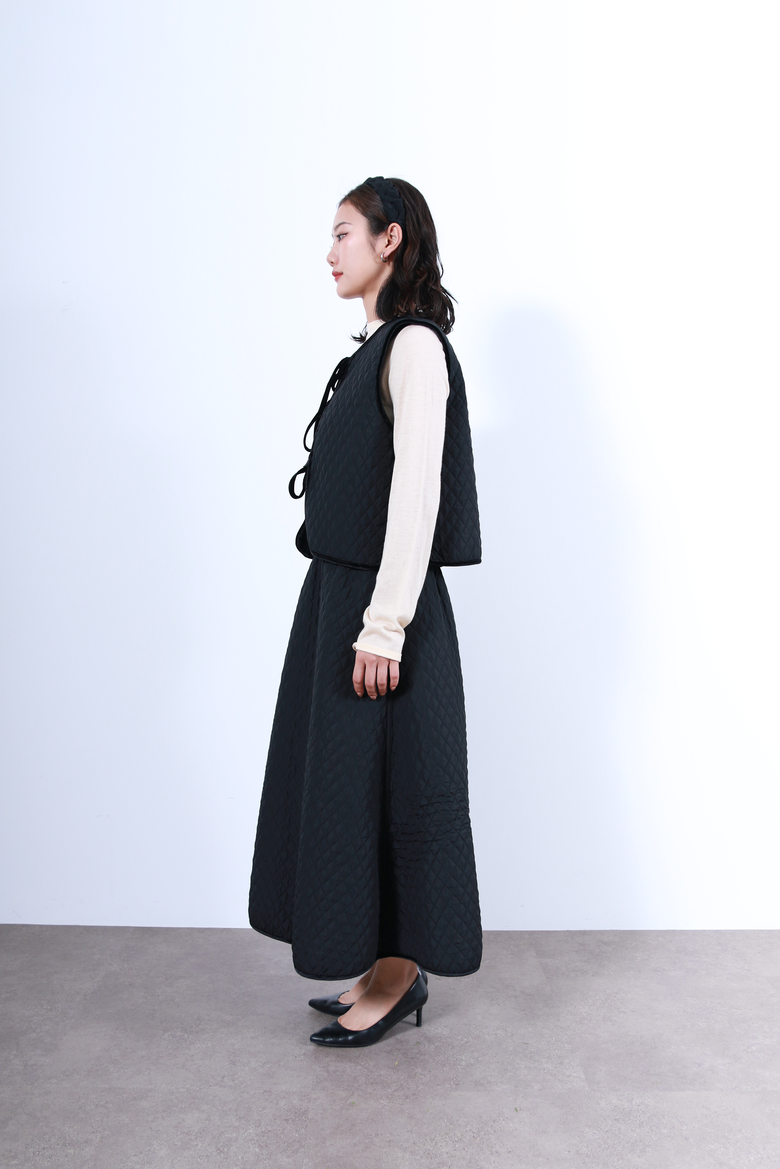 キルティングベロアスカート(6263-501)