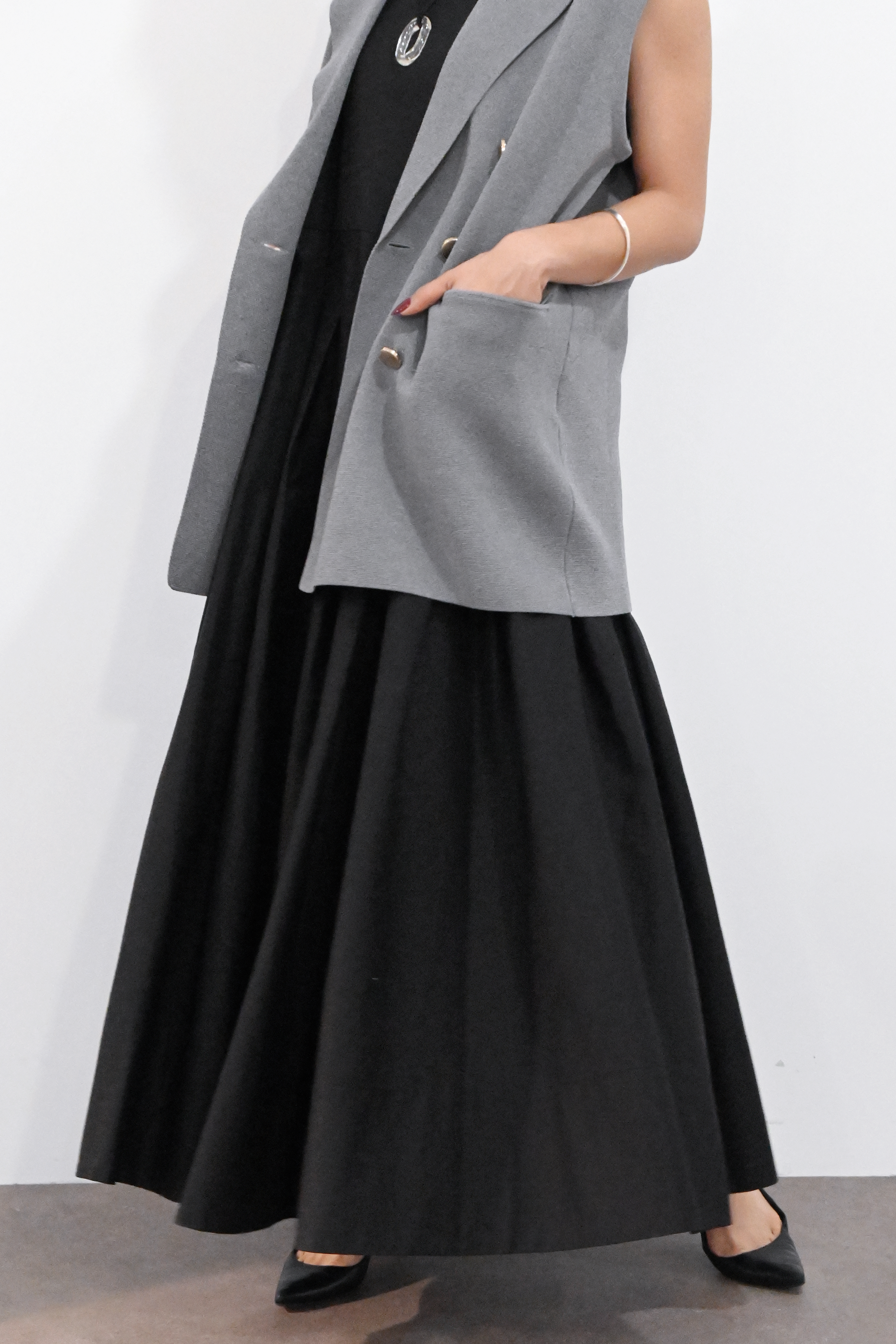 プリーツマキシドレス(6265-573)