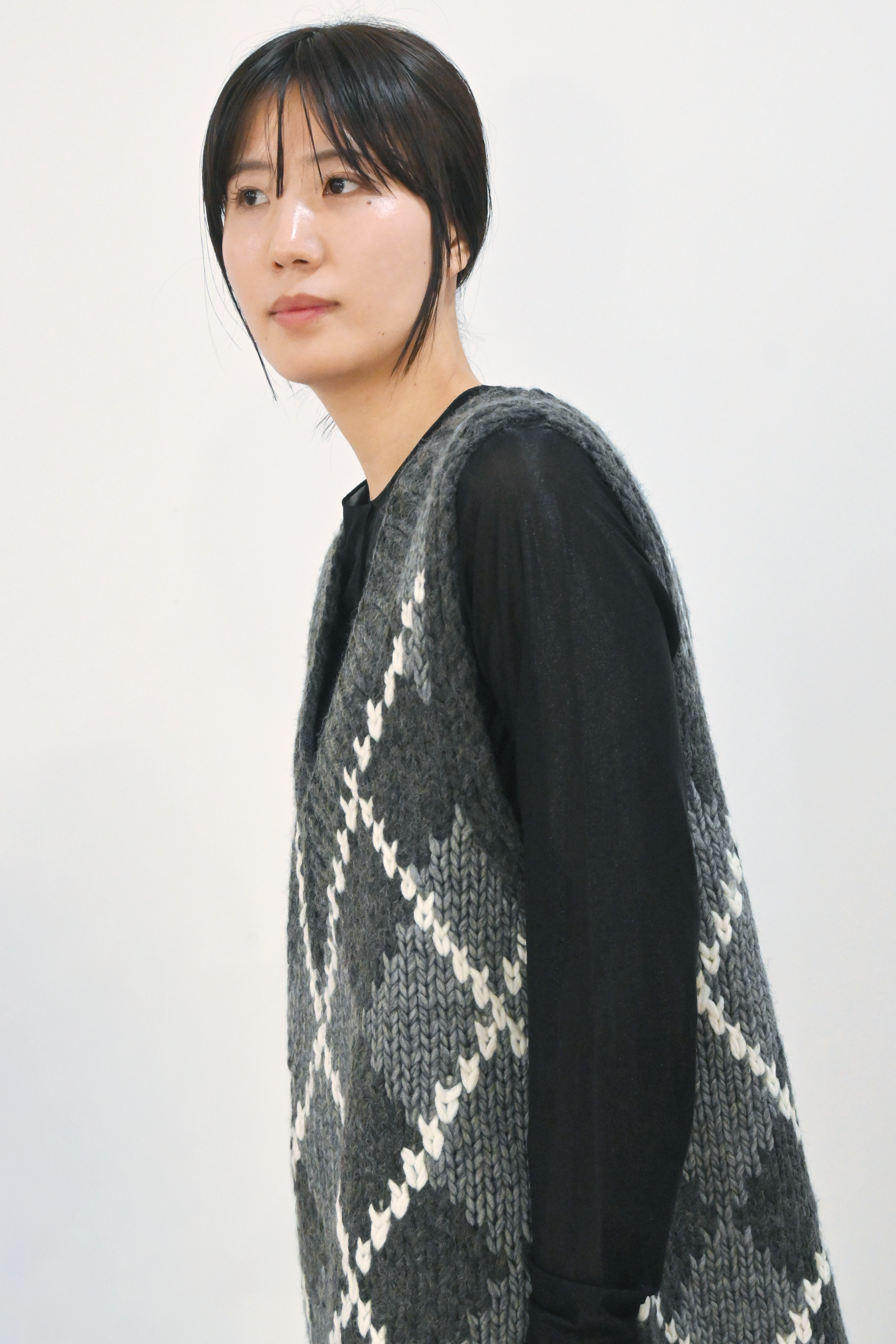 ハンドメイドカウチンニットベスト(6262-468)