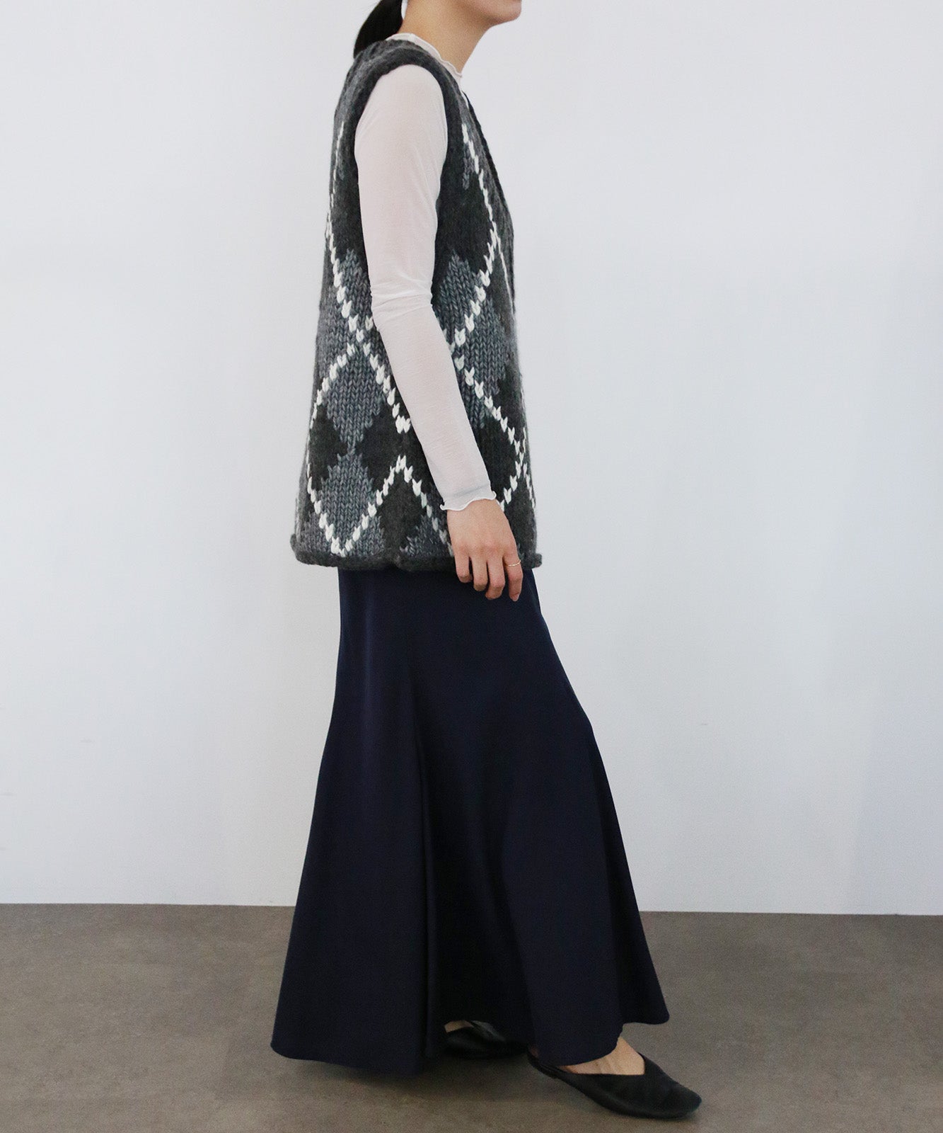 ハンドメイドカウチンニットベスト(6262-468)