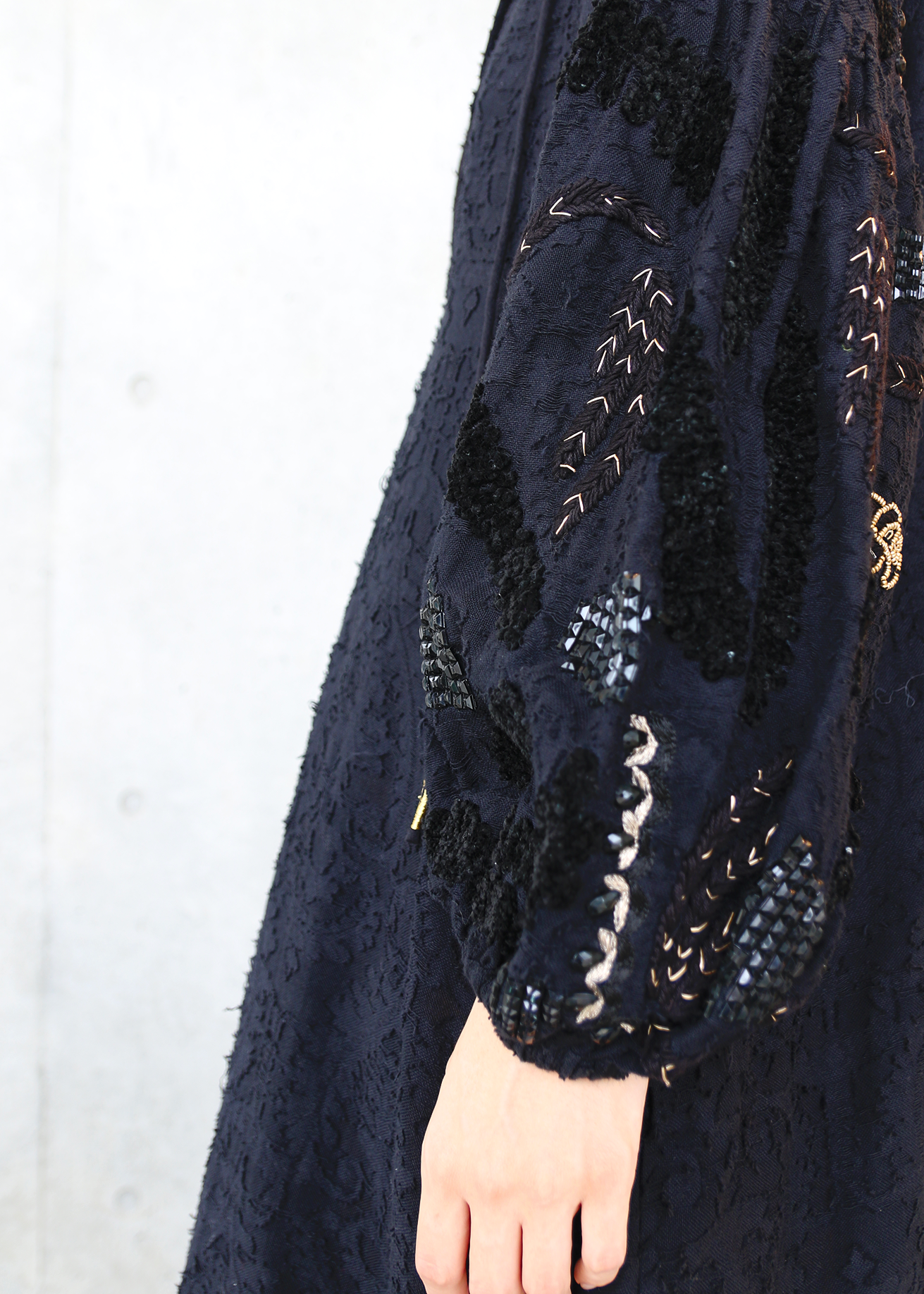 テクニカル刺繍ジャガードワンピース(6255-396)
