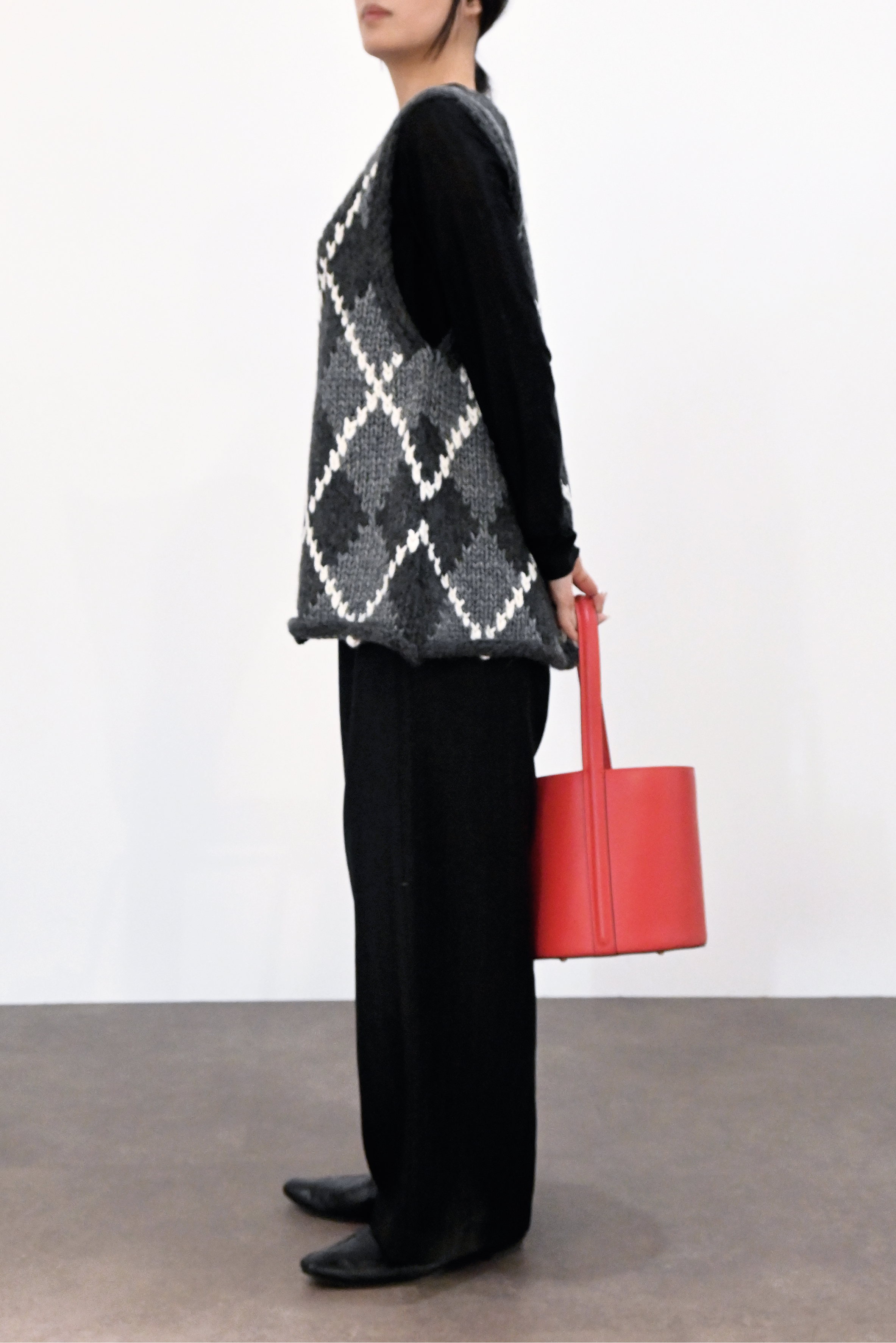 ハンドメイドカウチンニットベスト(6262-468)