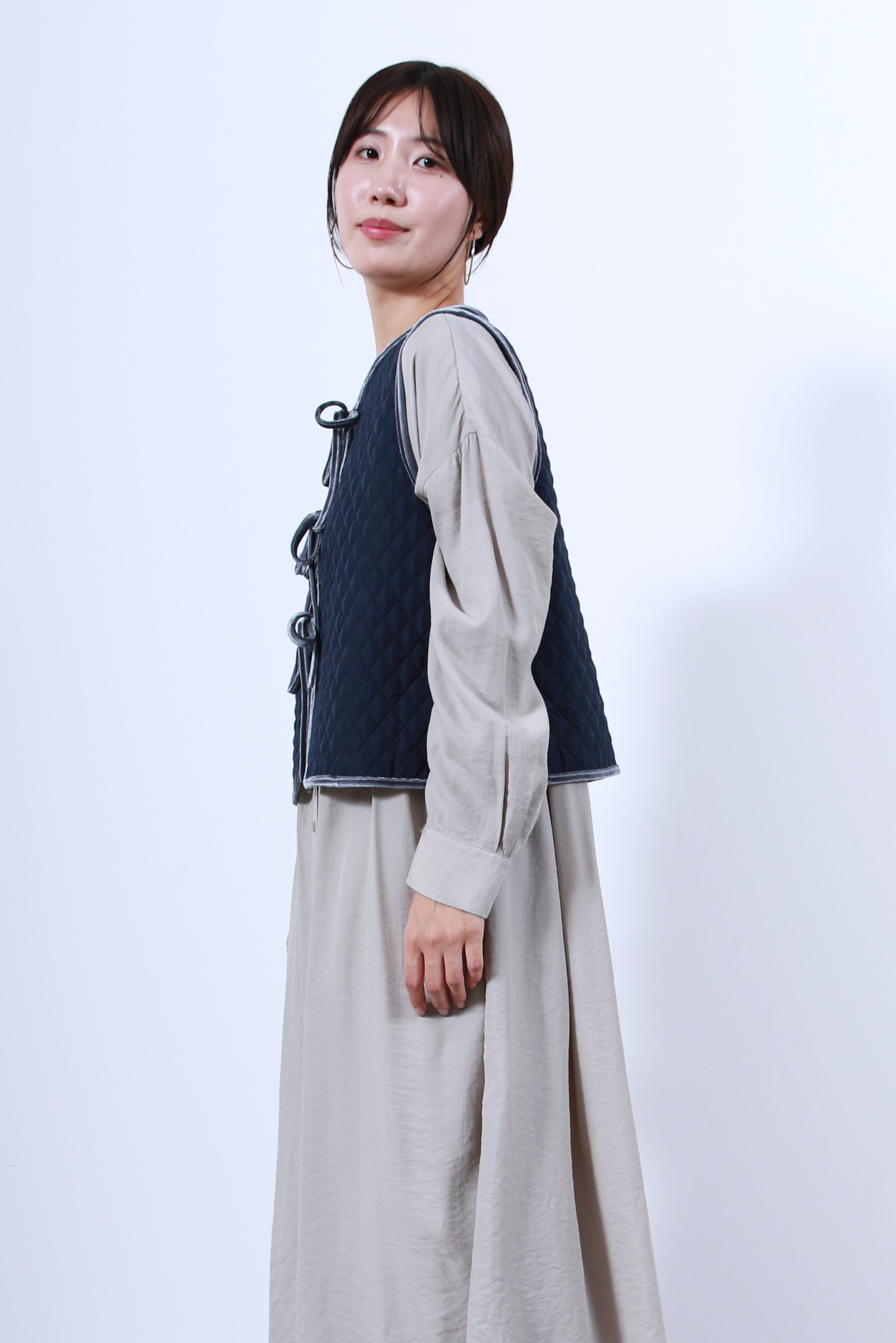 2WAYキルティングベロアベスト(6263-502)