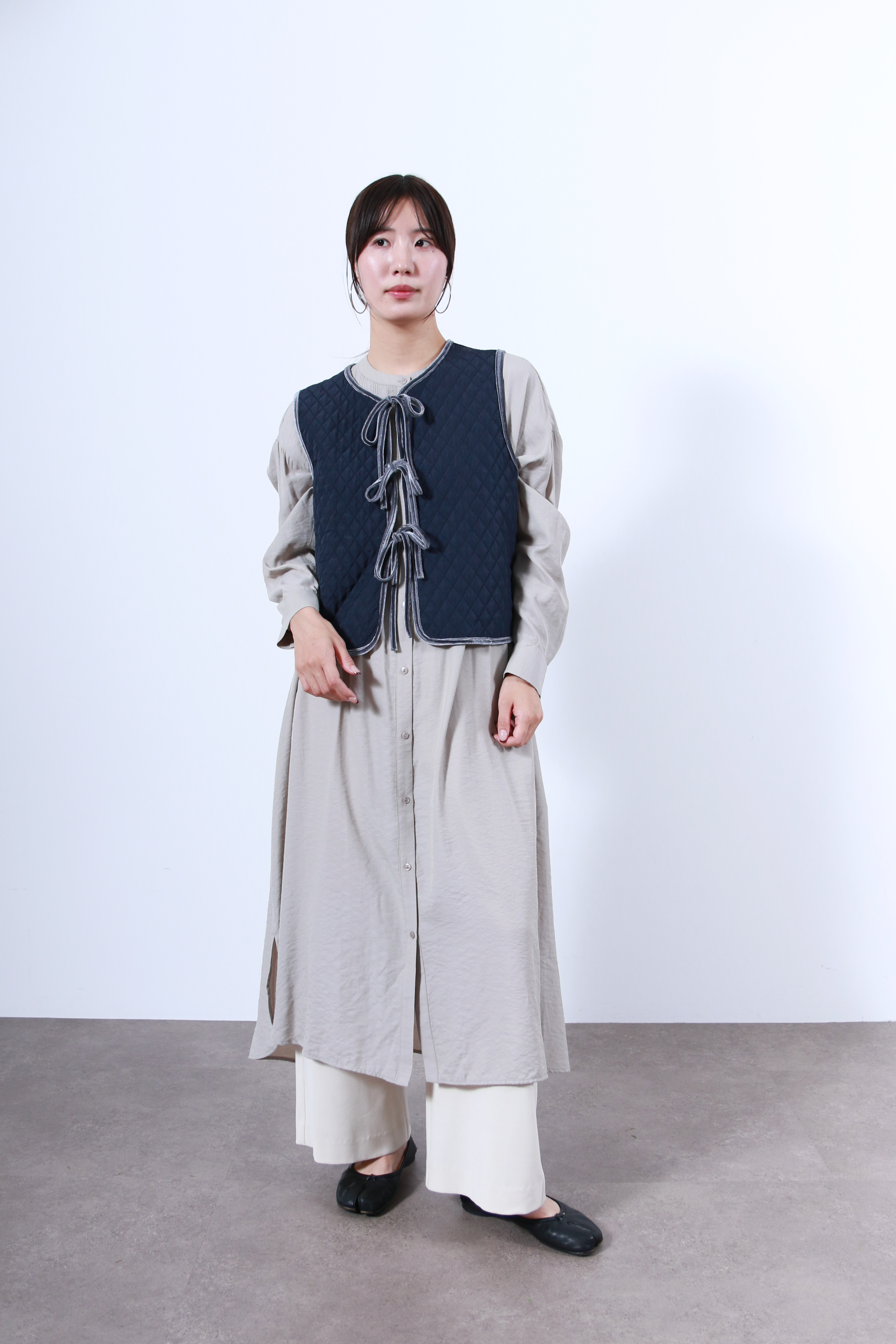 2WAYキルティングベロアベスト(6263-502)