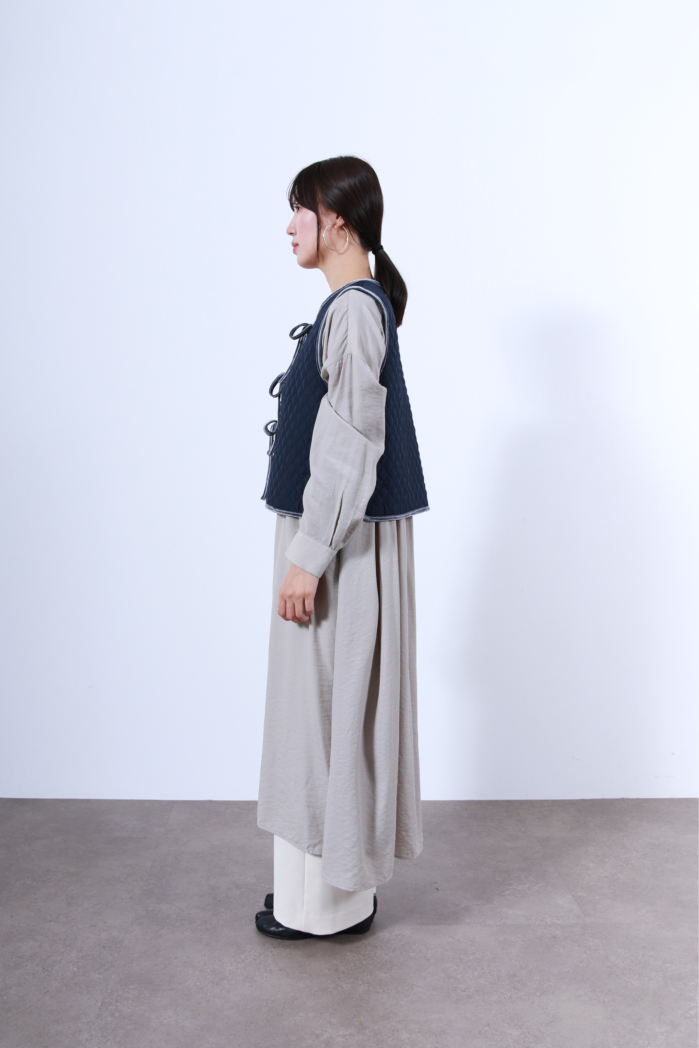 2WAYキルティングベロアベスト(6263-502)