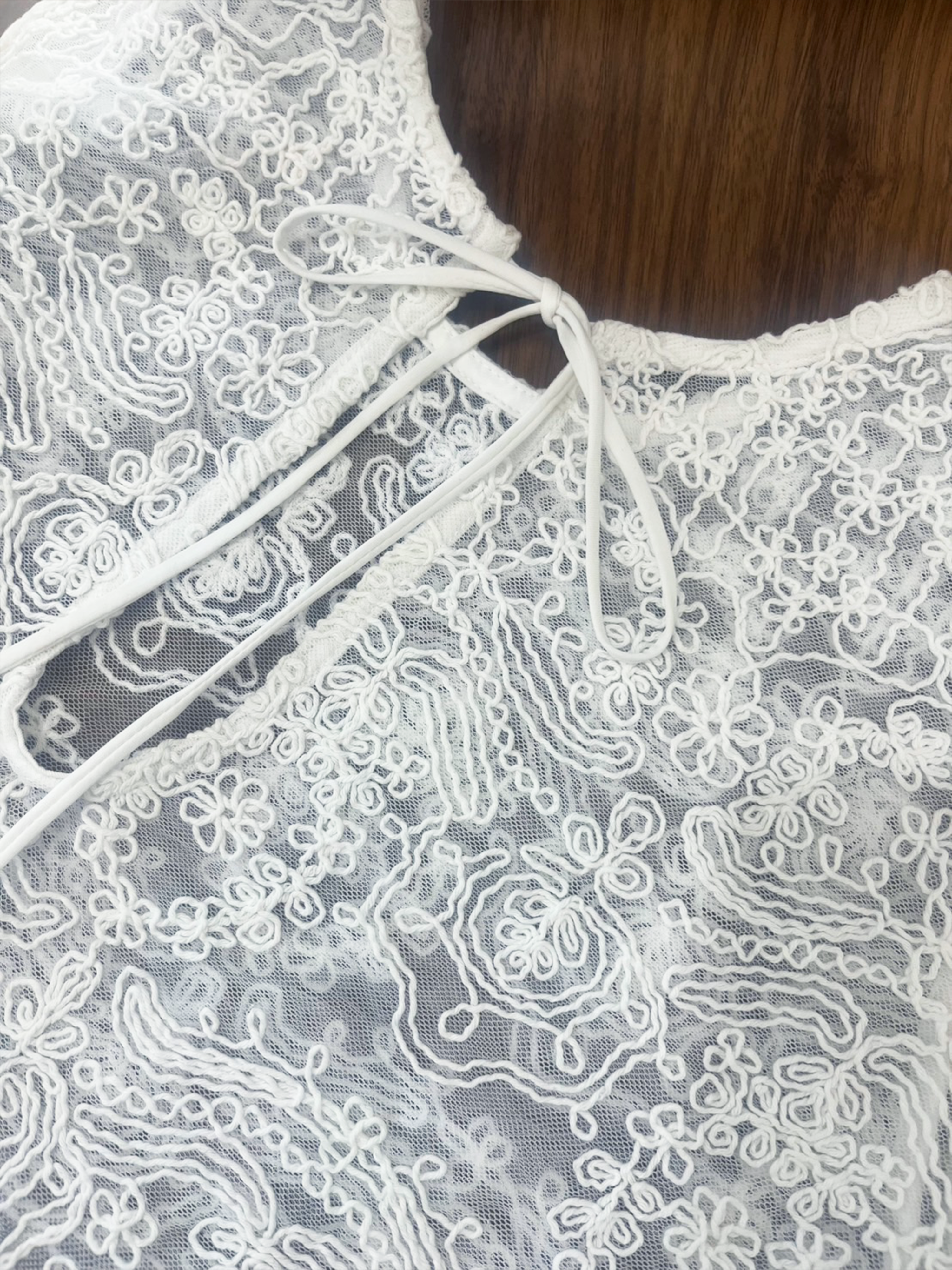 【再入荷】立体コード刺繍レースワンピース(6259-490)