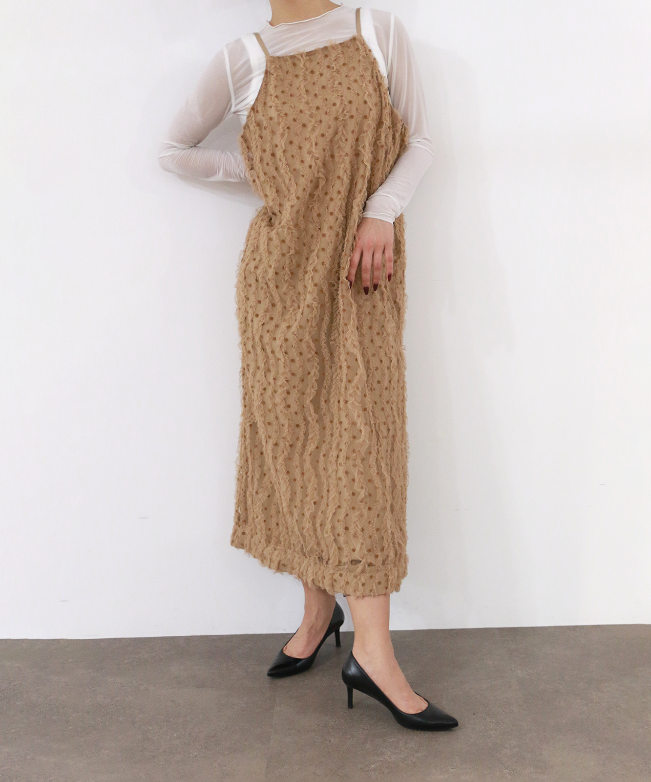 ブラオドットチュールフリルワンピース(6260-378)