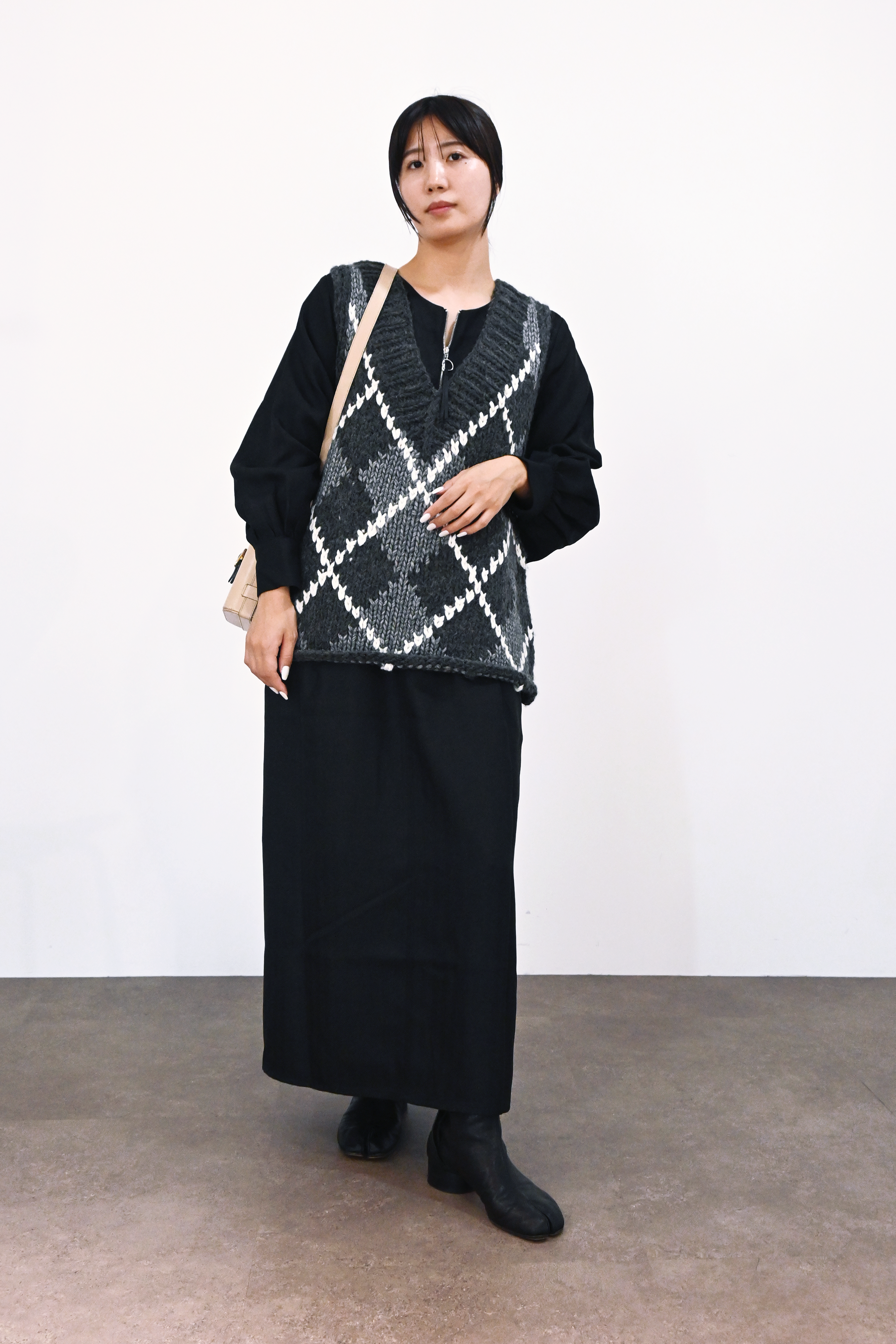 ハンドメイドカウチンニットベスト(6262-468)