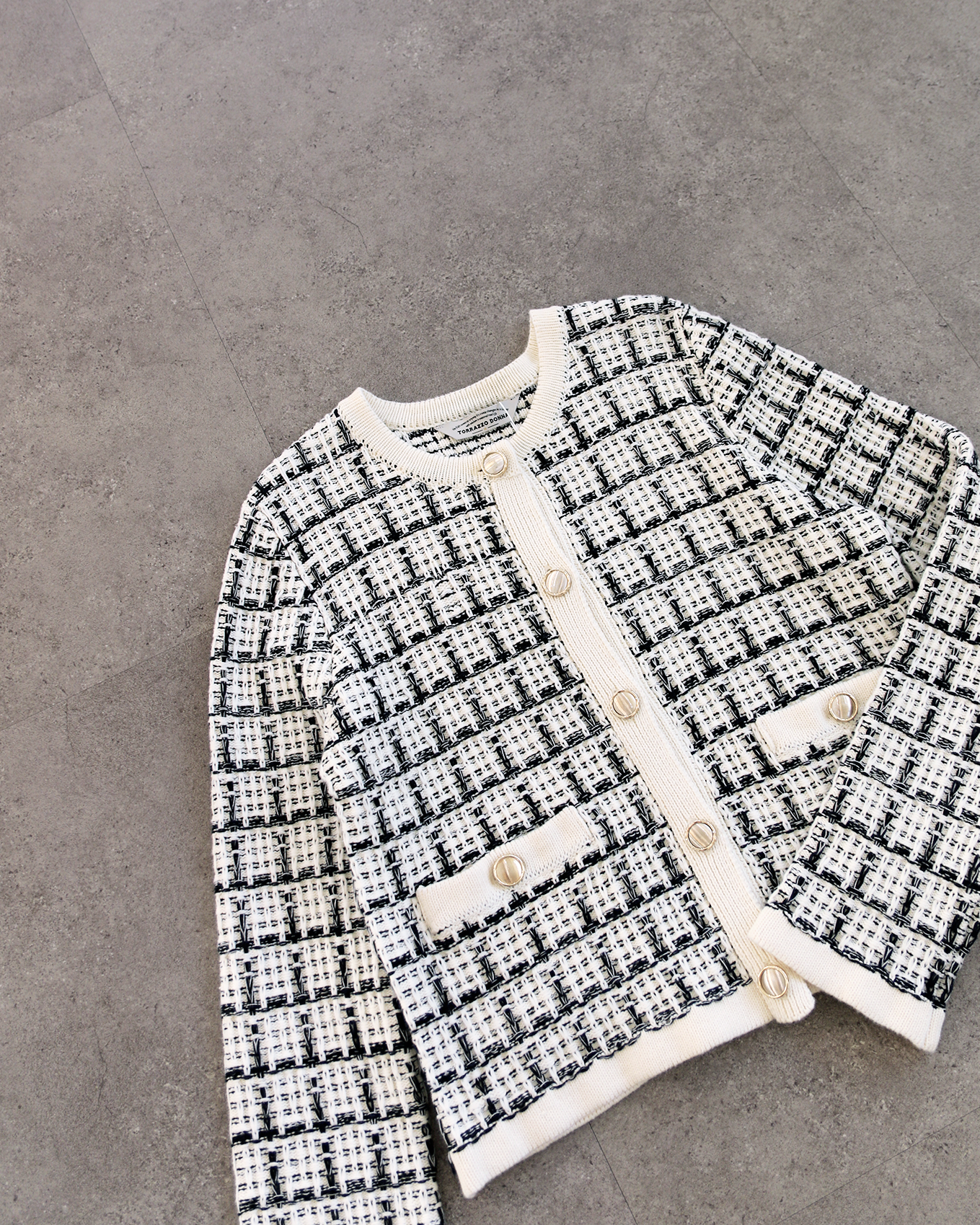 ツイードコットンカーディガン(6265-551)