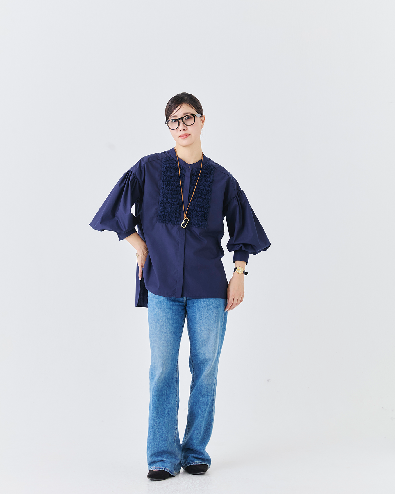 チュールフリルブラウス(6262ー457)