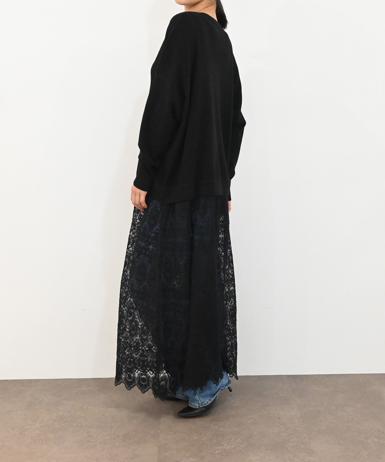 ニット×レースワンピース(6263-512)