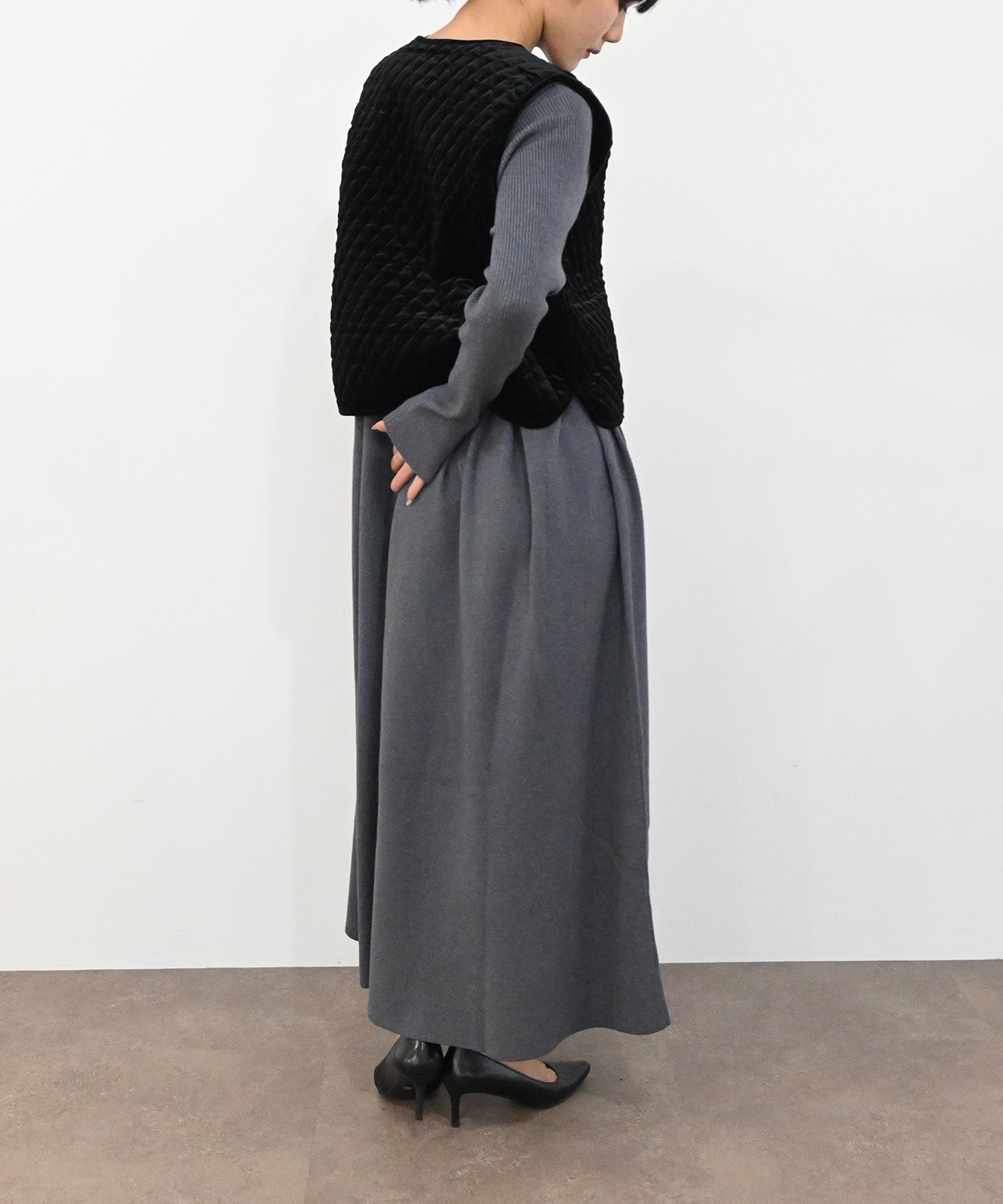 2WAYキルティングベロアベスト(6263-502)