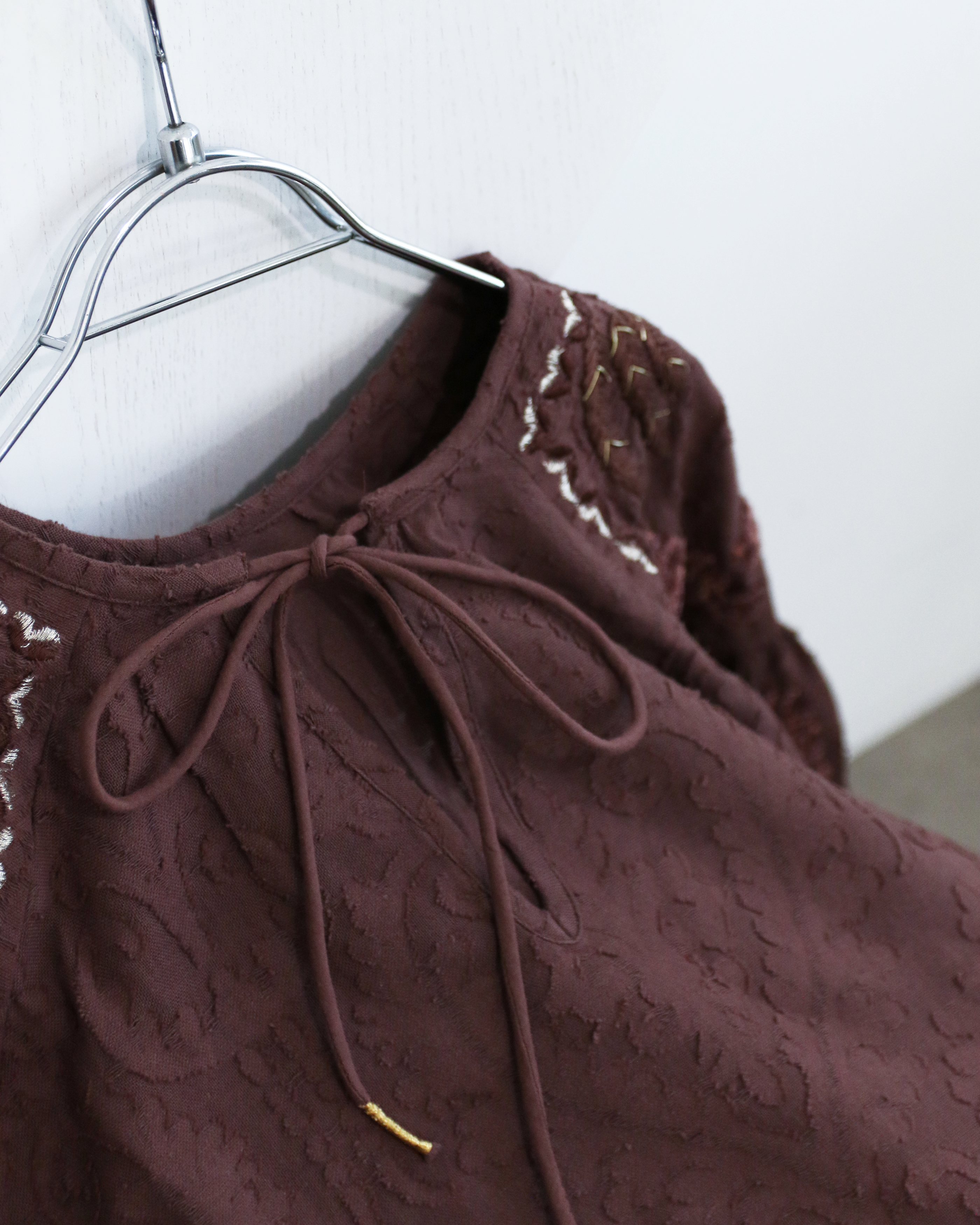 テクニカル刺繍ジャガードワンピース(6264-545)