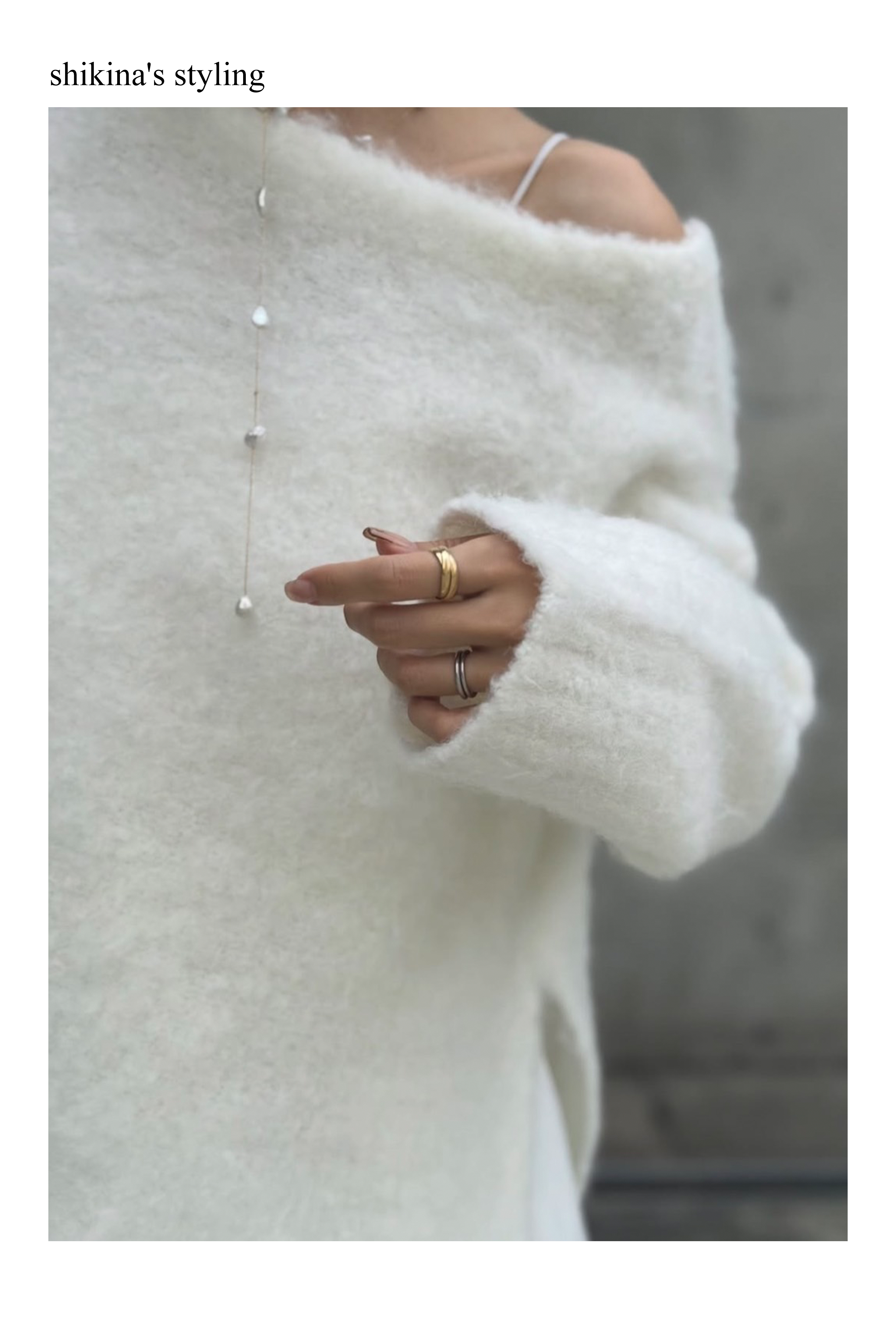 【Shikina×TORRAZZO】2WAYニット×ボリュームドレス(6265-302) 05.WHITE