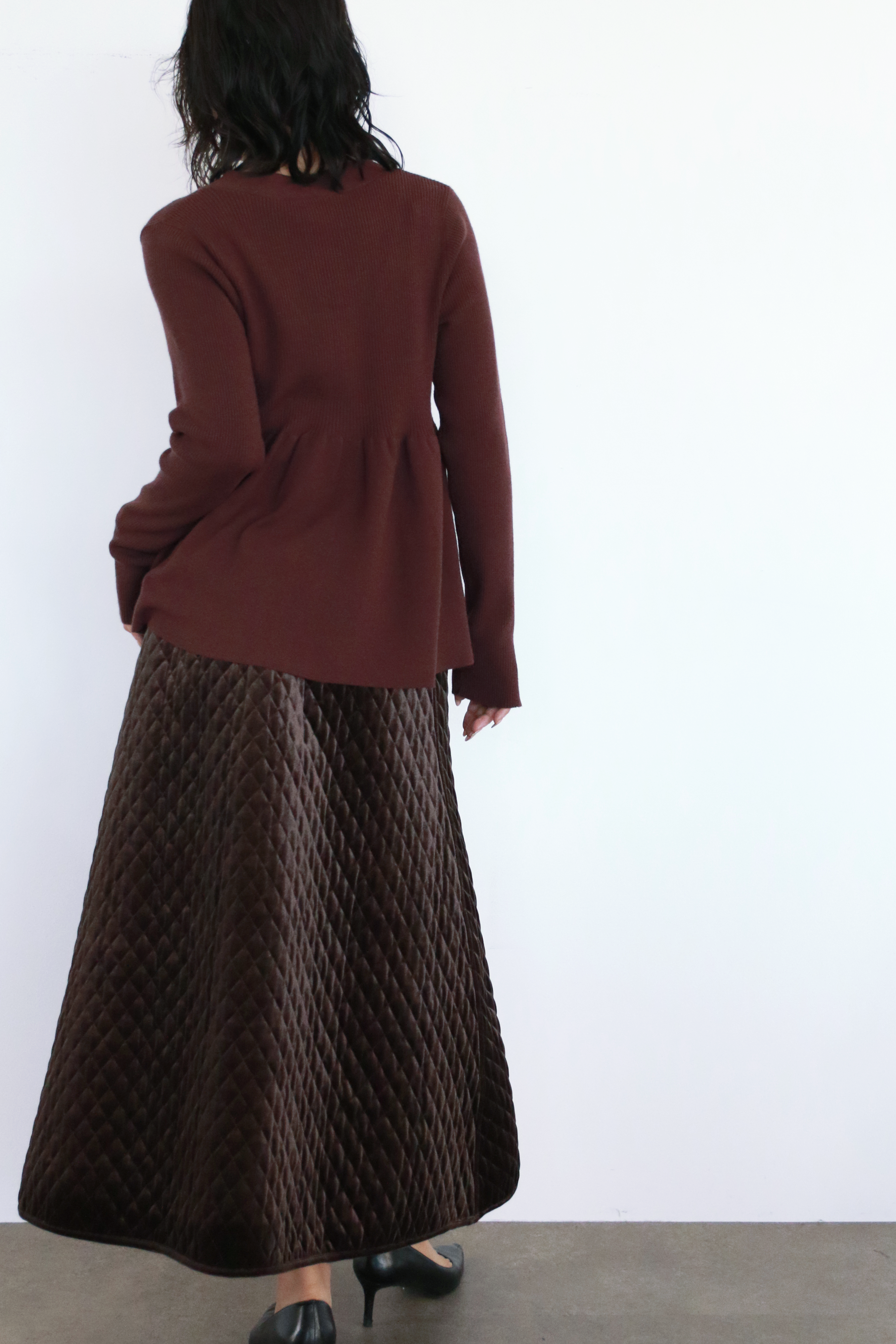 リブニットフレアカーディガン(6263-506)