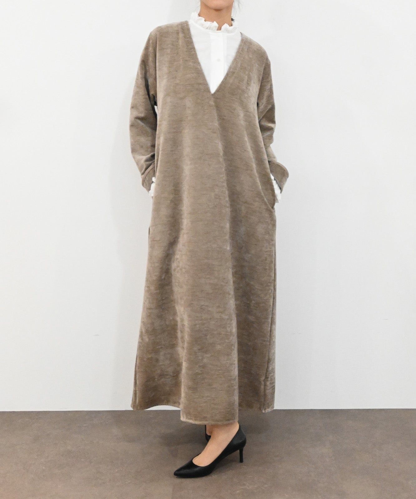 フリルカラーデザインシャツ(6263-498)