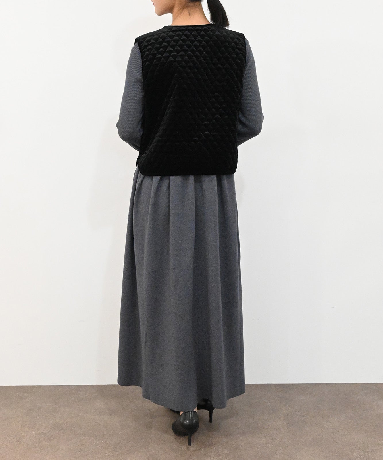 2WAYキルティングベロアベスト(6263-502)