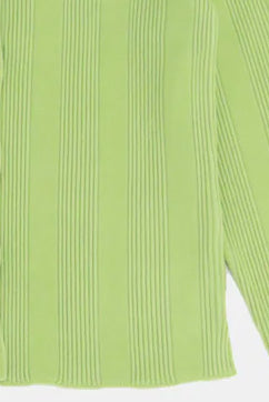 リブ編みポロニットトップス(6262-462)