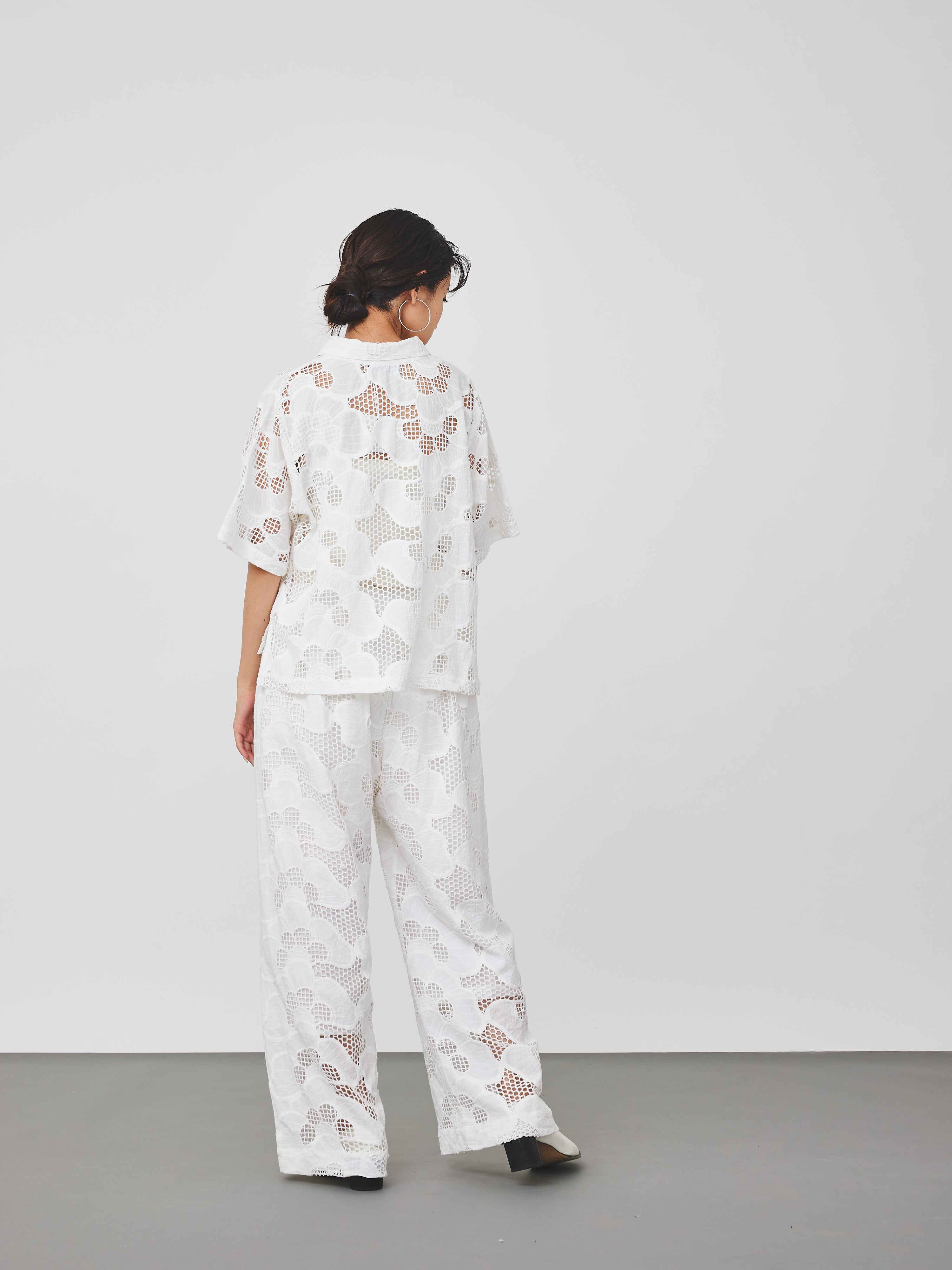 カットワークレースワイドパンツ(6259-531)