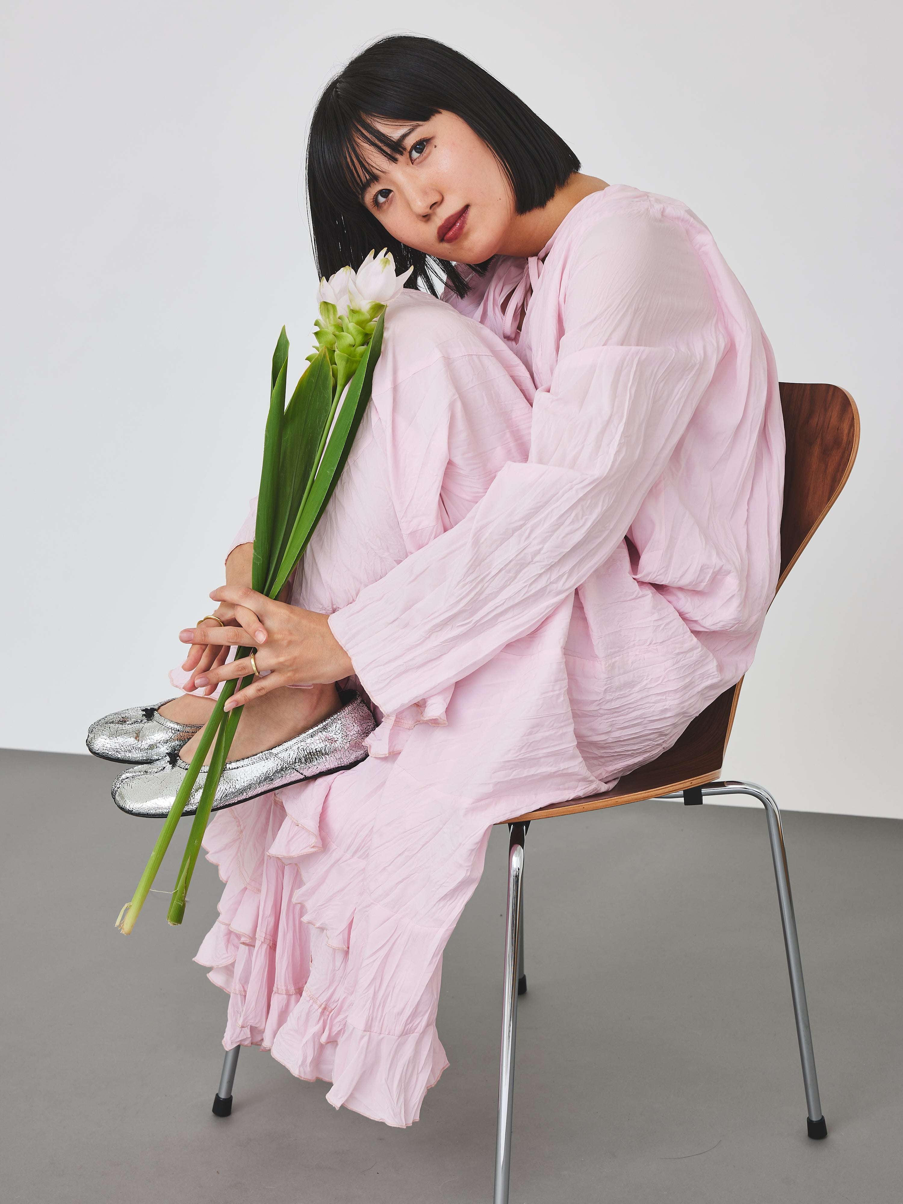 クリンクル加工2WAYワンピース(6259-476)