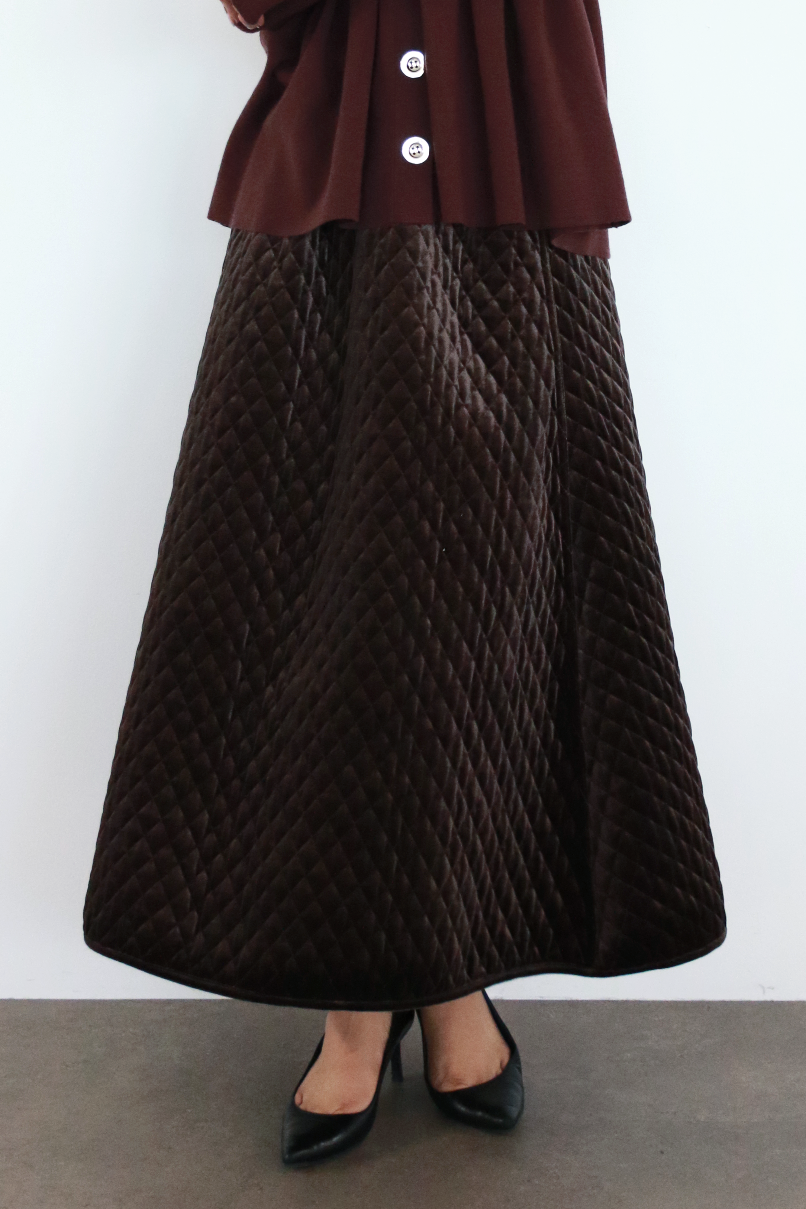 キルティングベロアスカート(6263-501)