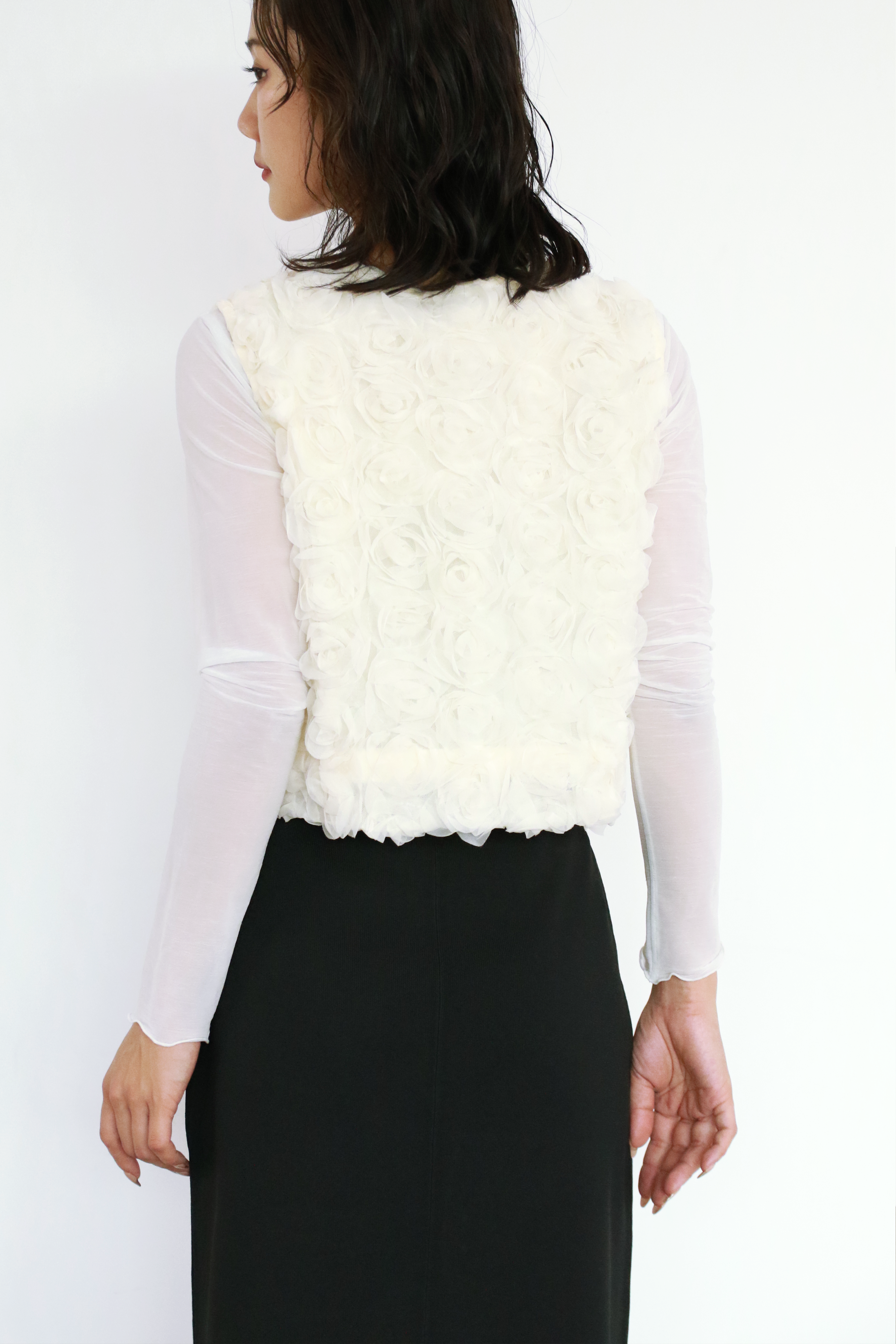 フラワーチュールパターンベスト(6262-454)