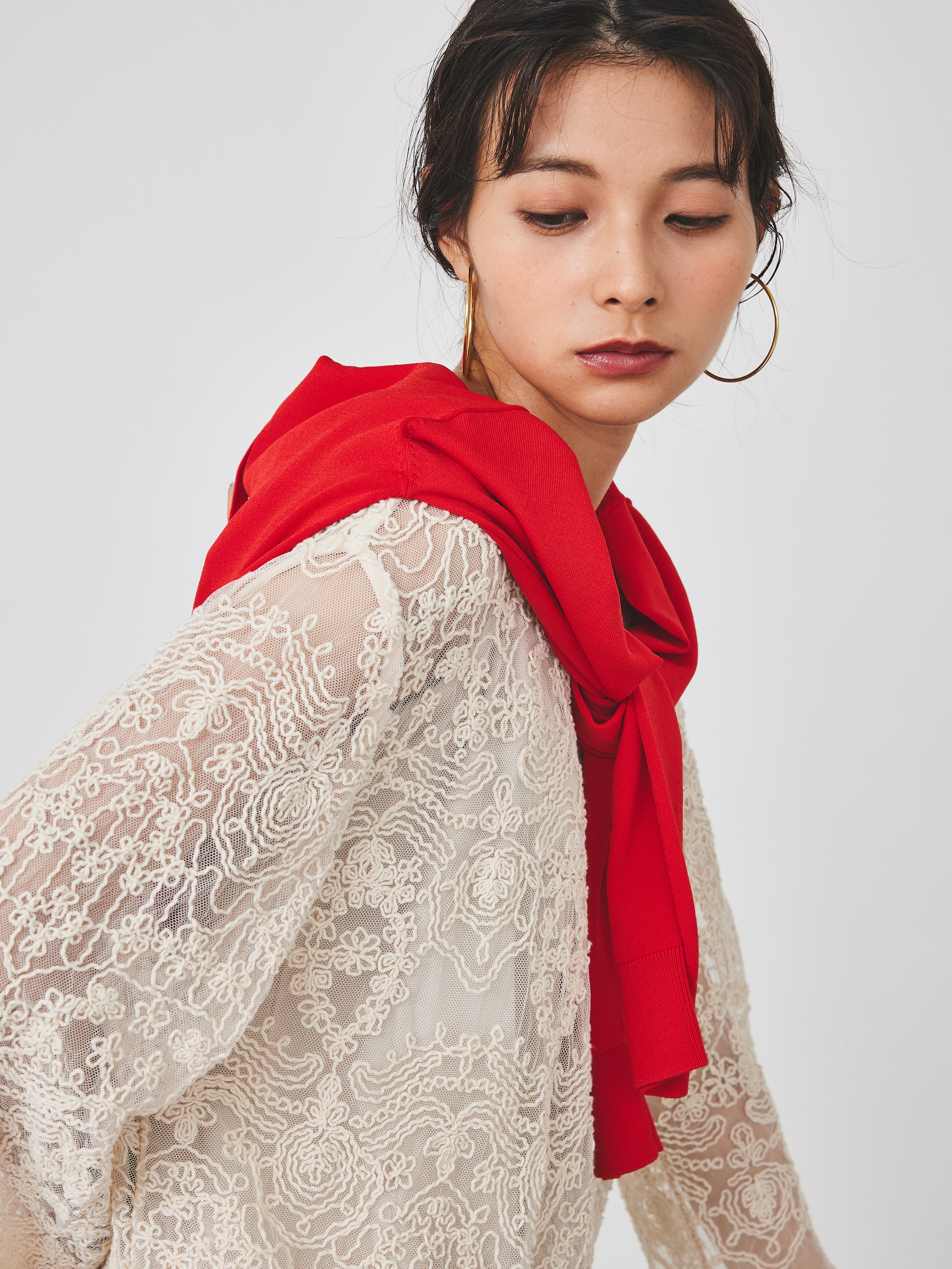 【再入荷】立体コード刺繍レースワンピース(6259-490)