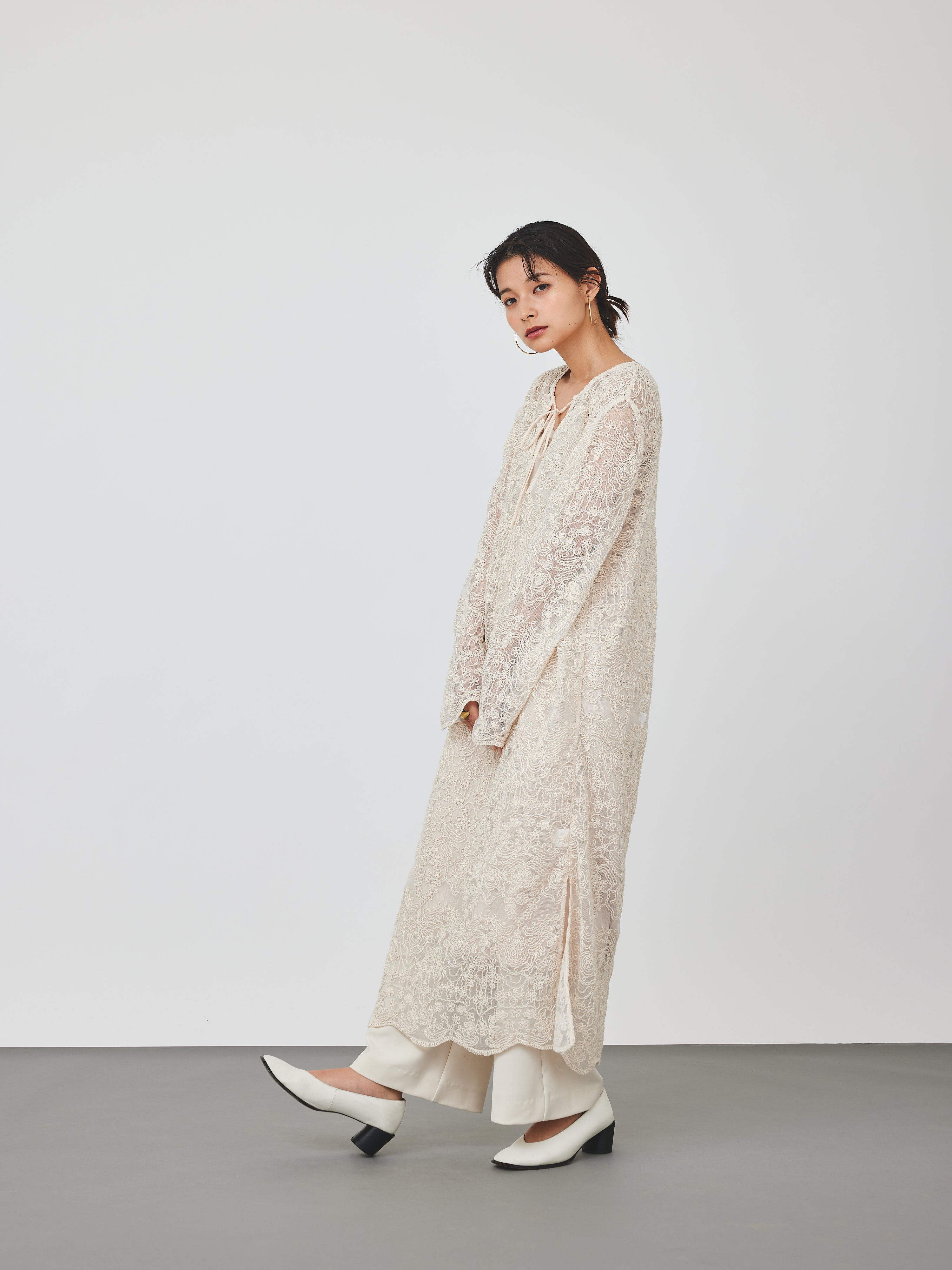 【再入荷】立体コード刺繍レースワンピース(6259-490)