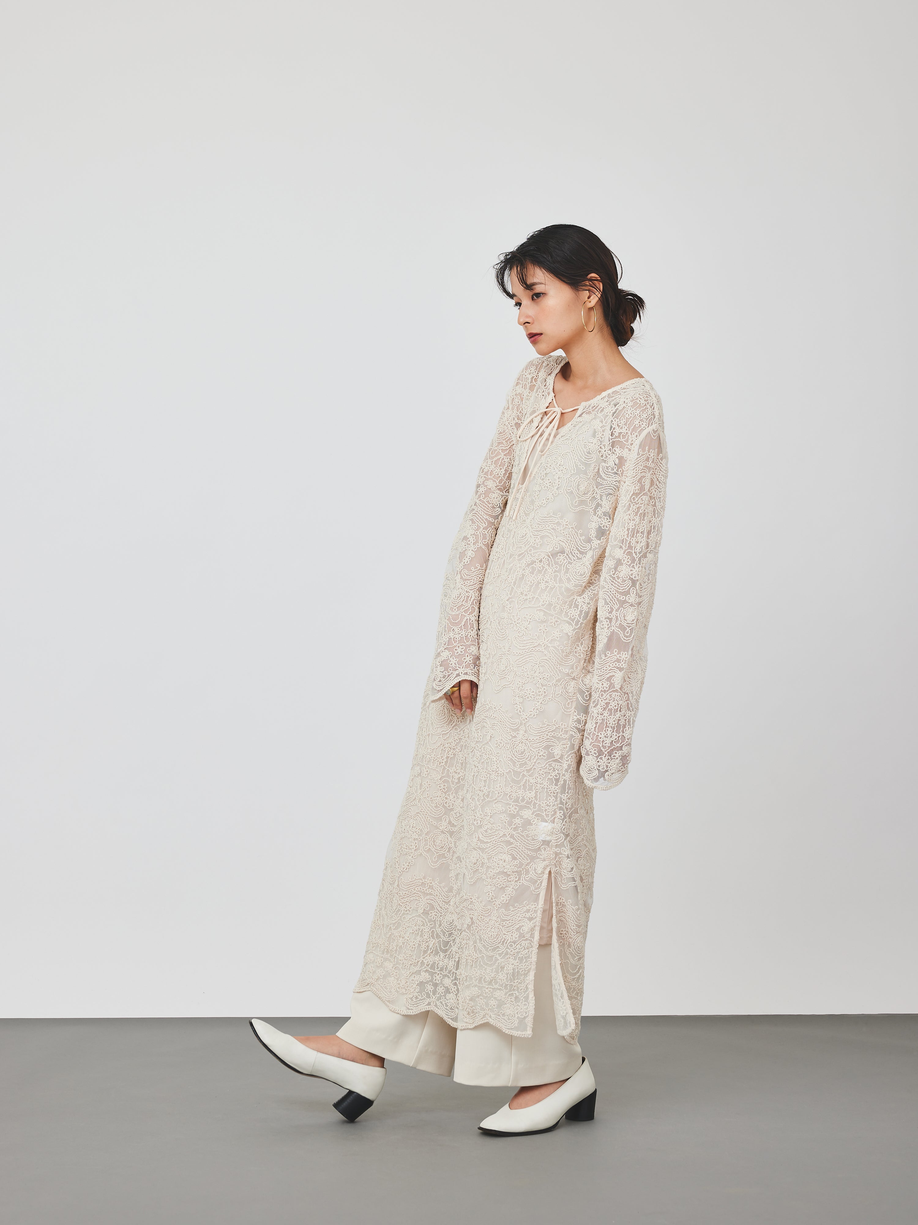 【再入荷】立体コード刺繍レースワンピース(6259-490)