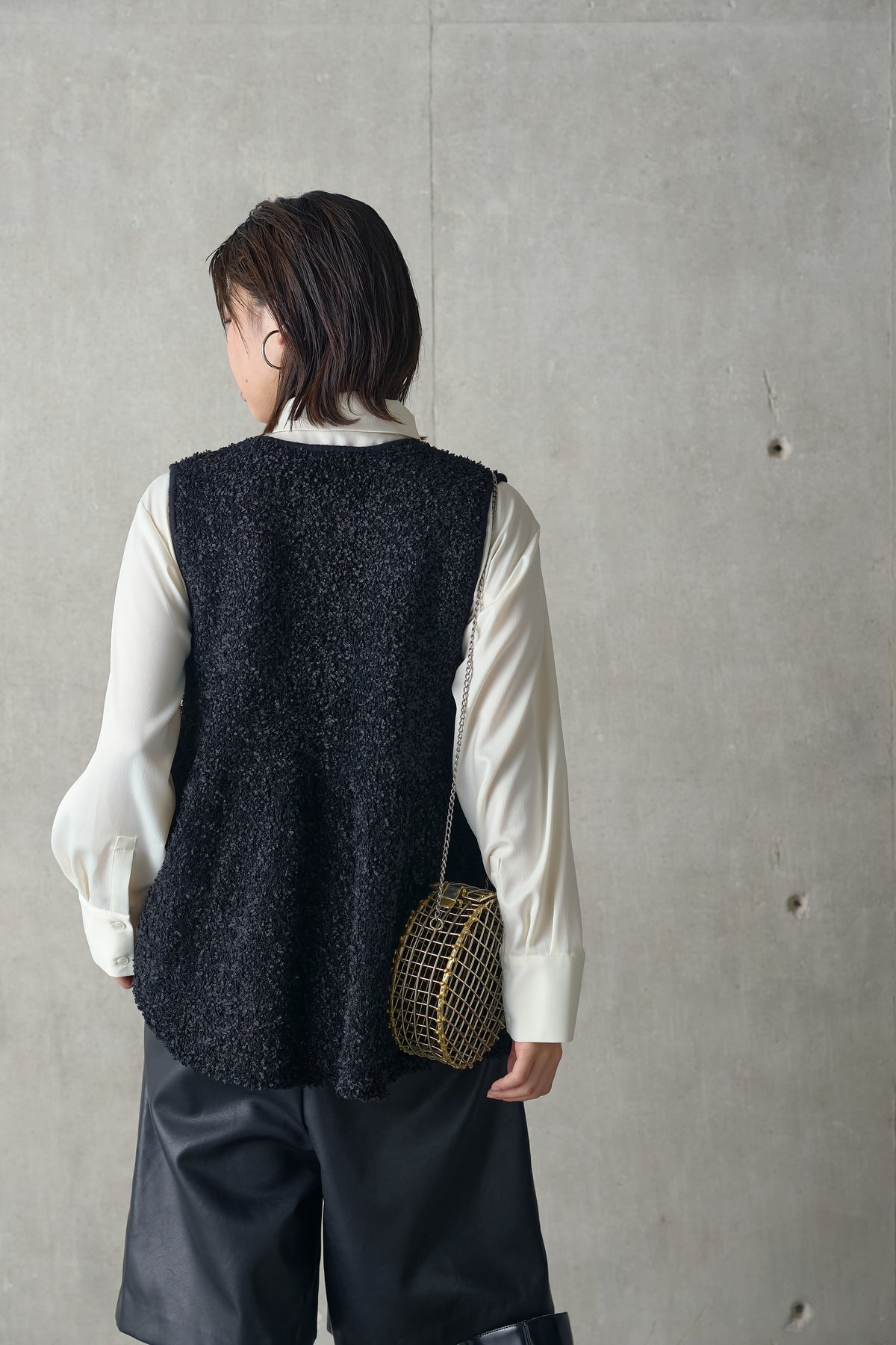 バタフライヤーンニットトップス