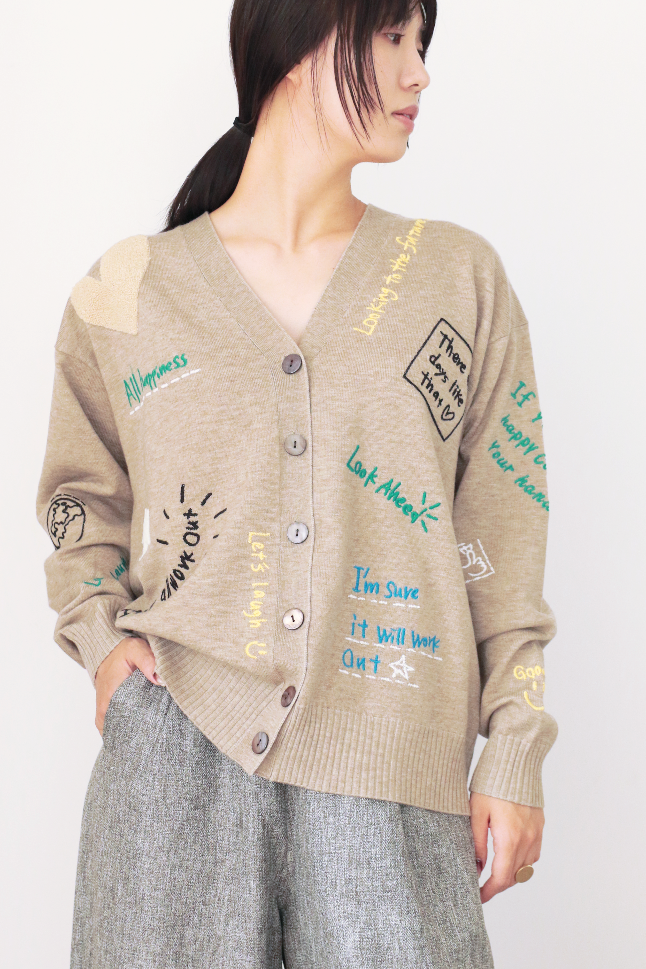 ハッピーエンブロイダリーカーディガン(6262-460)