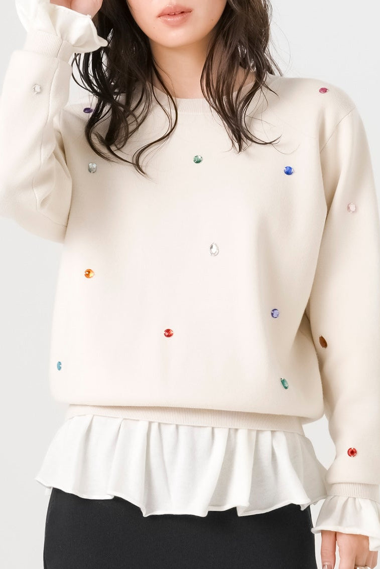 【予約】ジュエリーニットトップス
