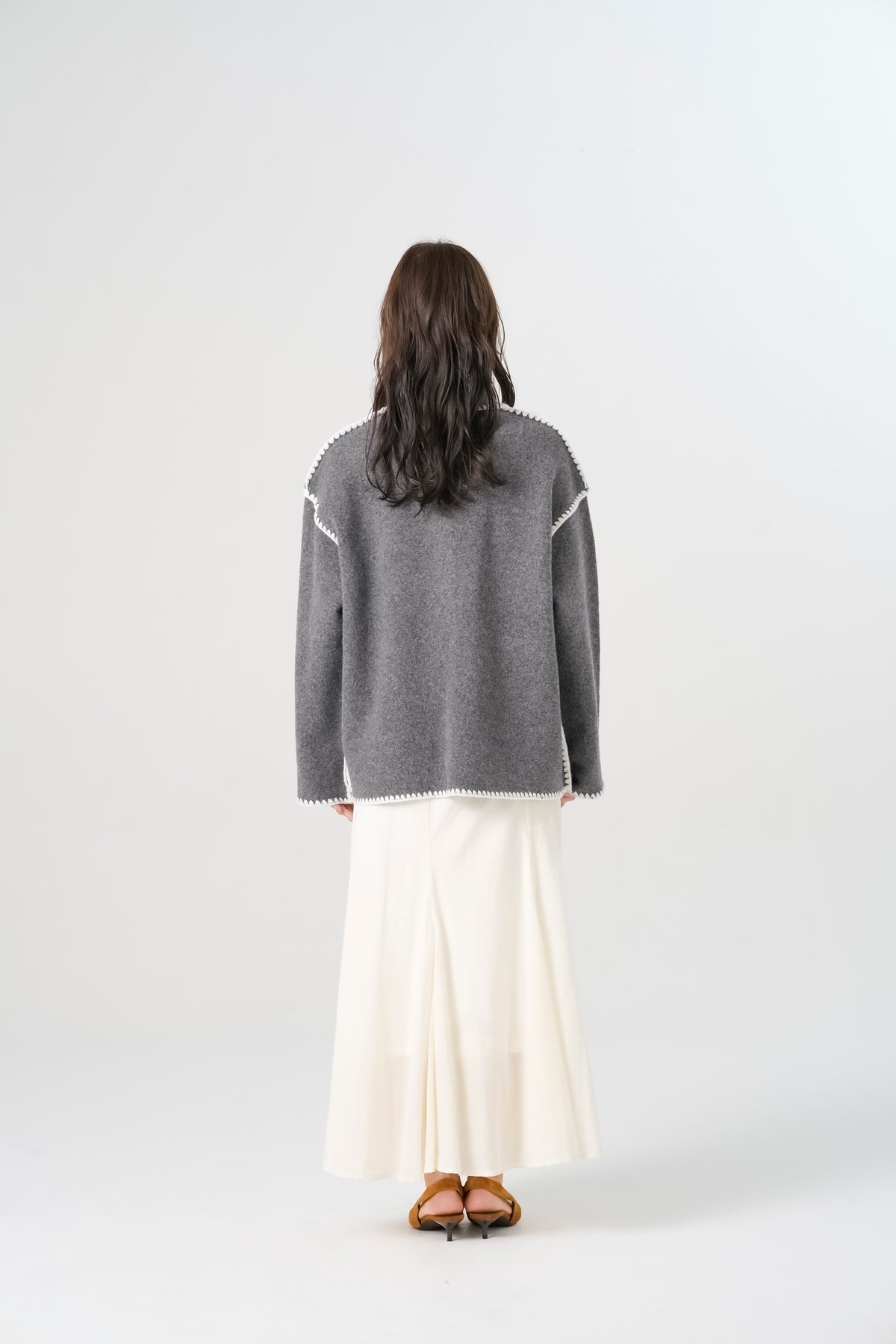 ブランケットステッチニットコート(6268-471)