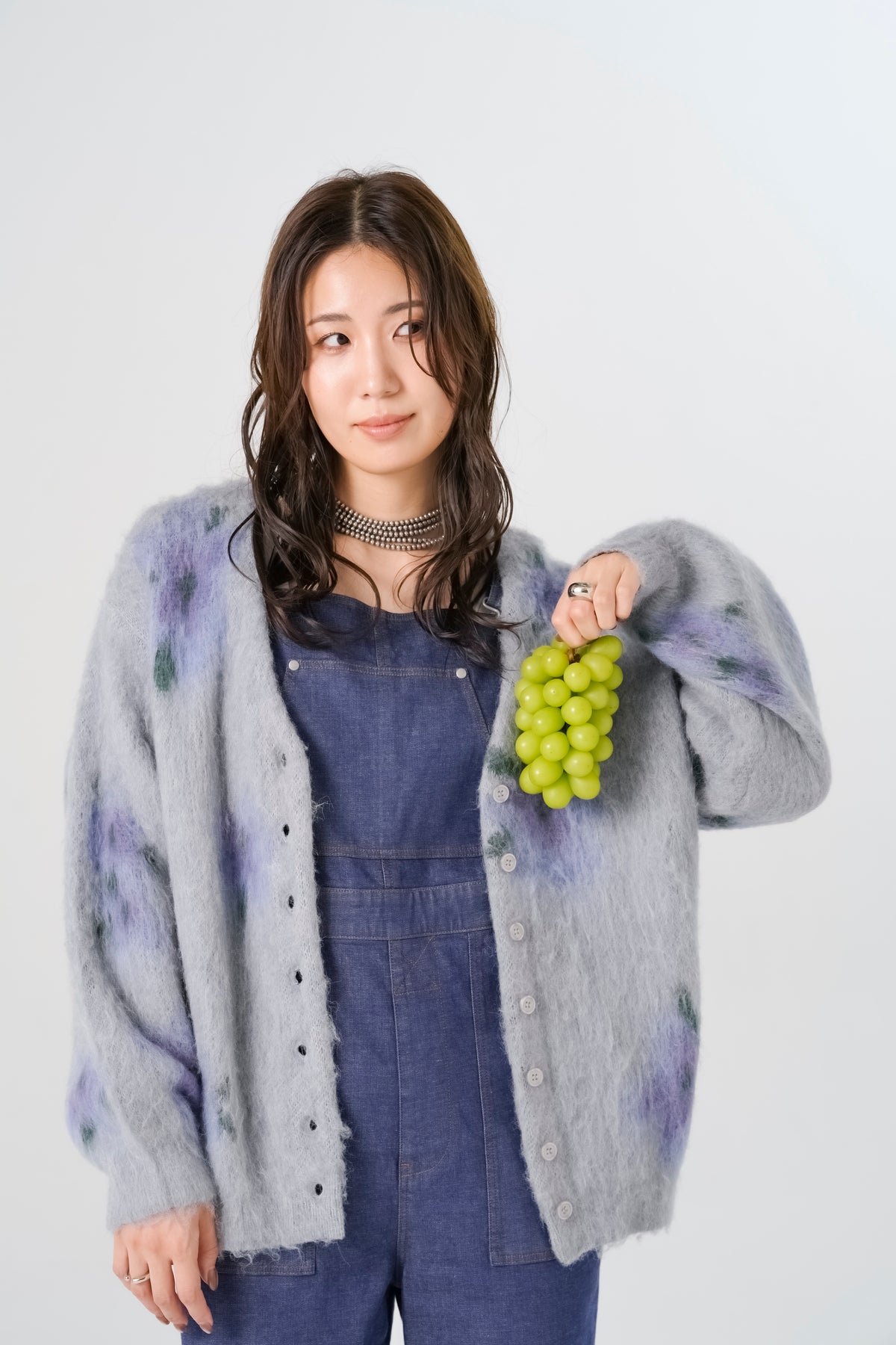 モヘアライクフラワーカーディガン