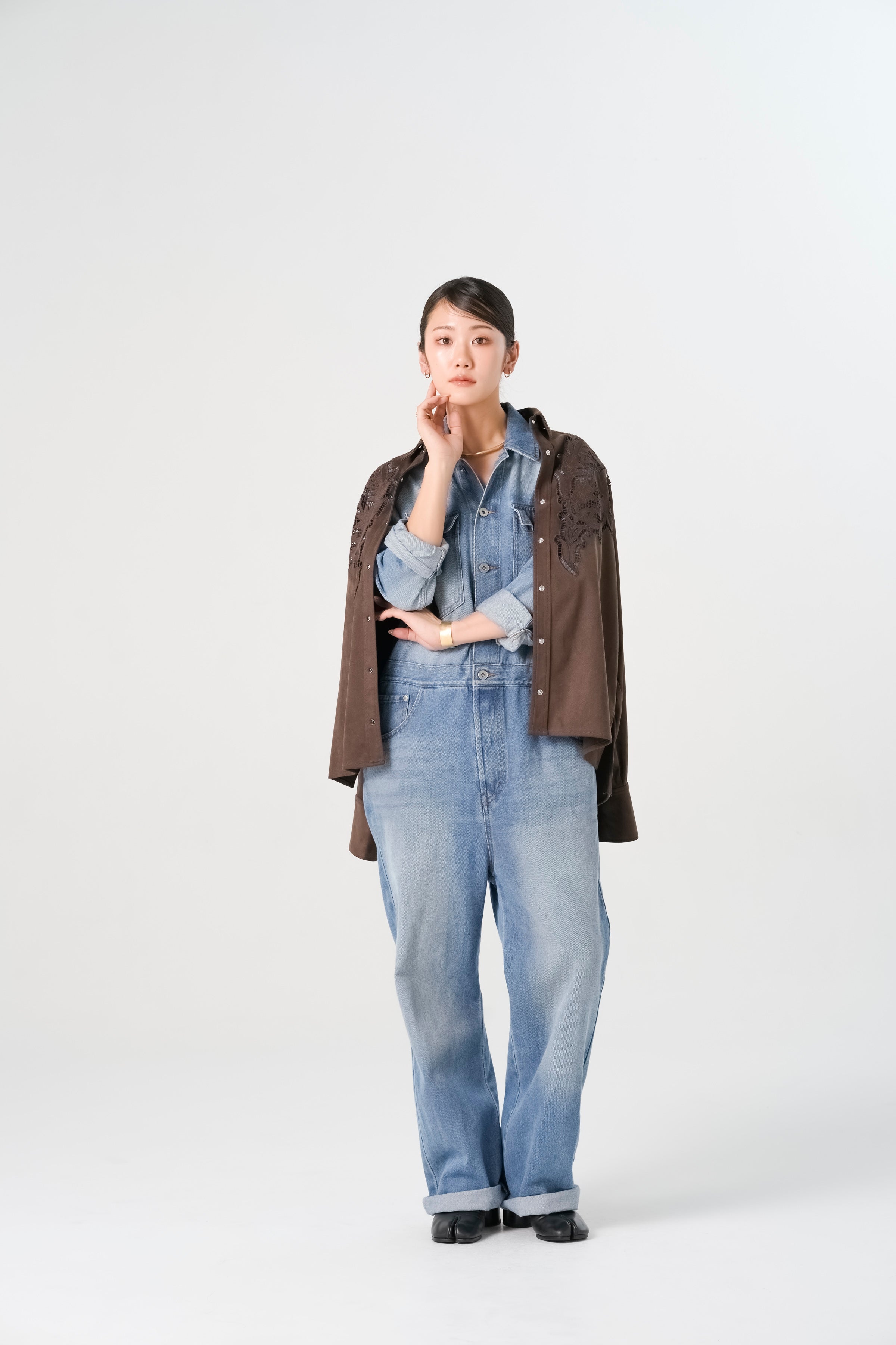 【8/7- 先行販売】カットワークスエードシャツ(6268-452)