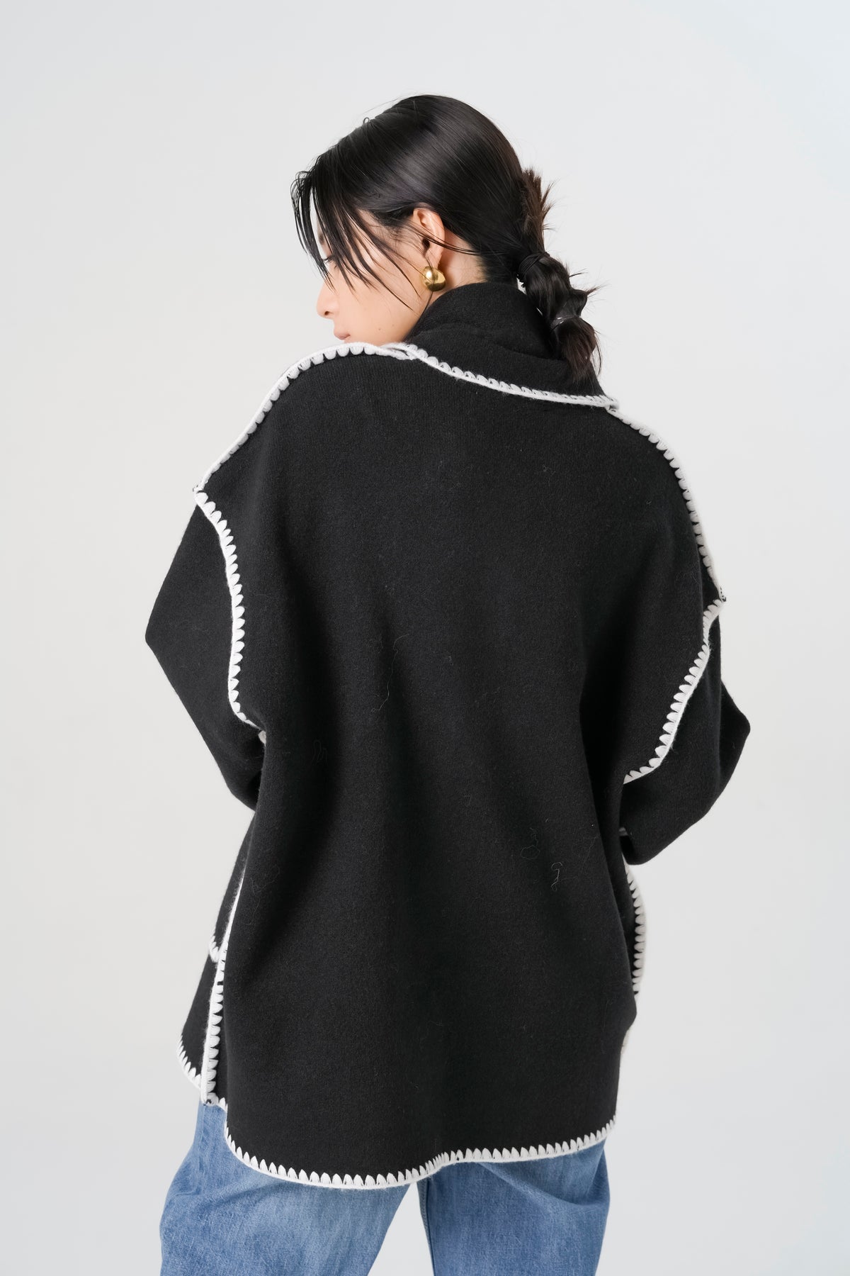 ブランケットステッチニットコート(6268-471)