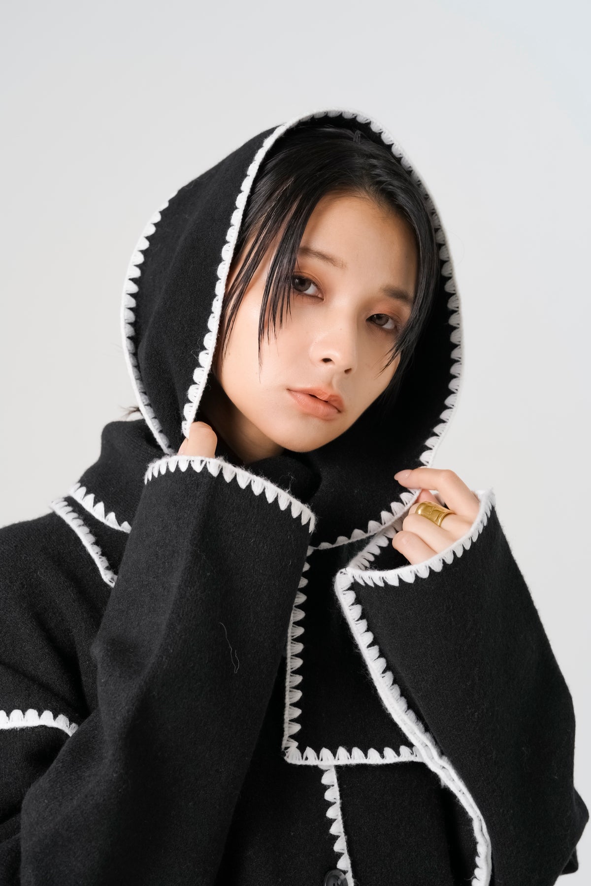 ブランケットステッチニットコート(6268-471)
