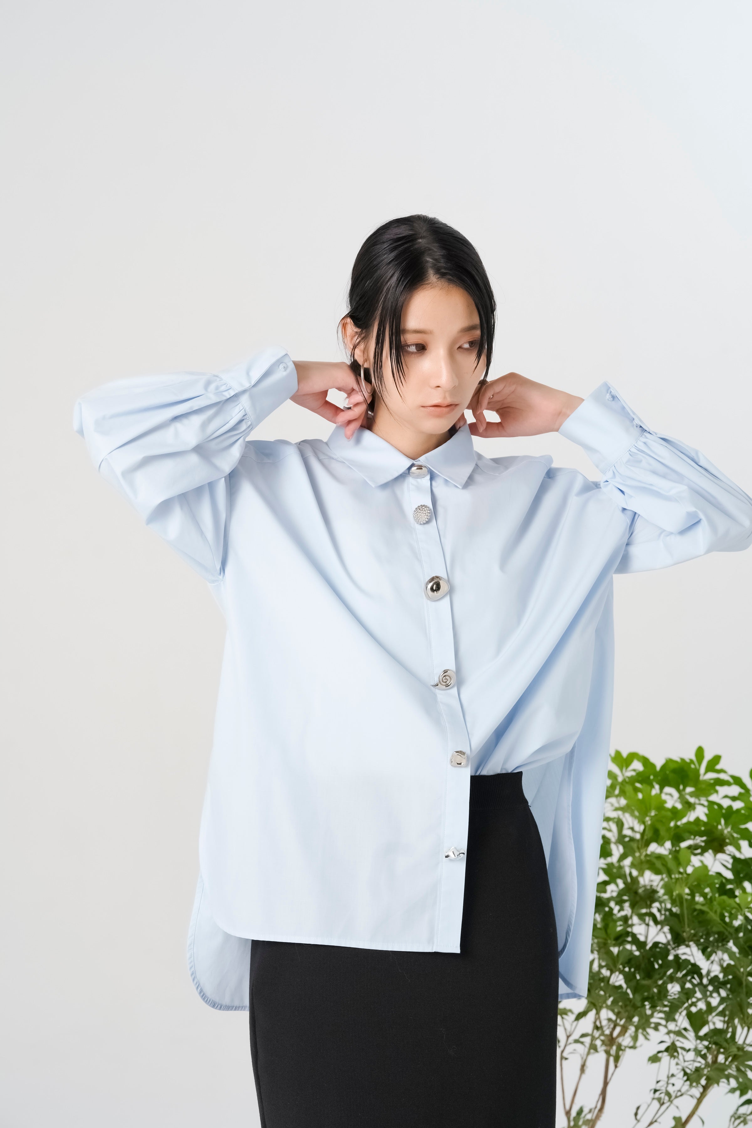 【8/7- 先行販売】ビジューギャザーブラウス(6269-513)