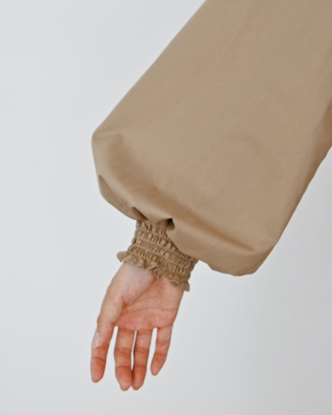 ニット×ブロード布帛 ハイネックブラウス(6255-371 / 6262ー484)