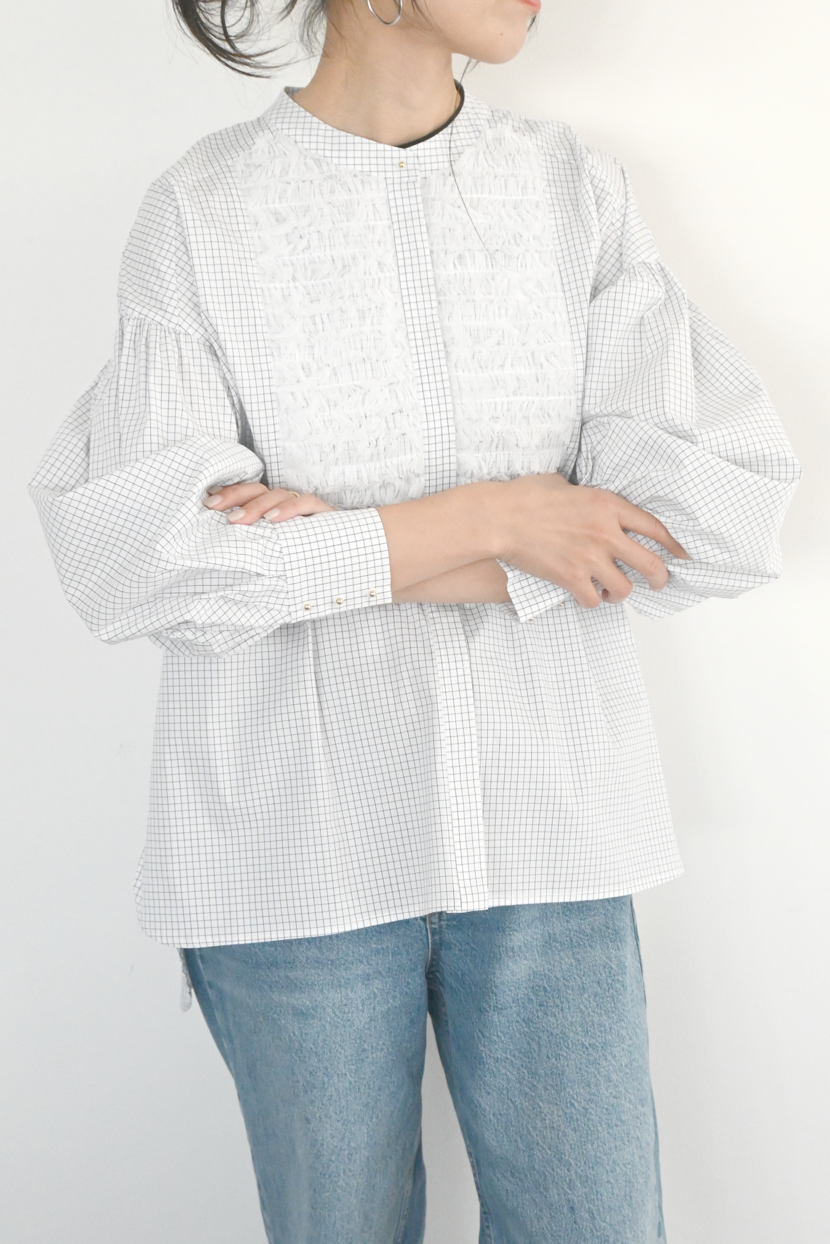 チュールフリルブラウス(6262ー457)