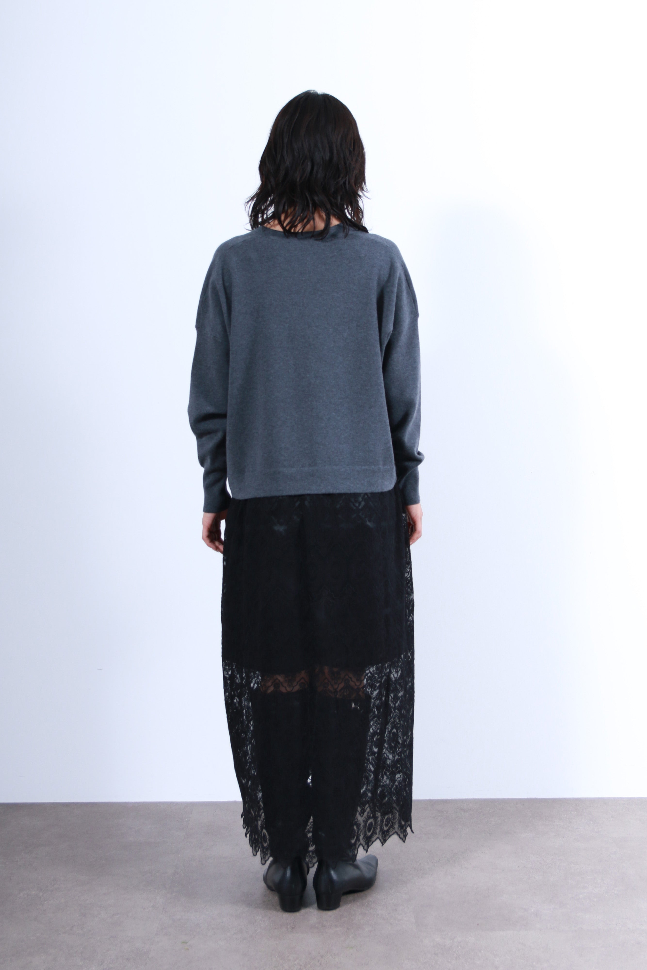 ニット×レースワンピース(6263-512)