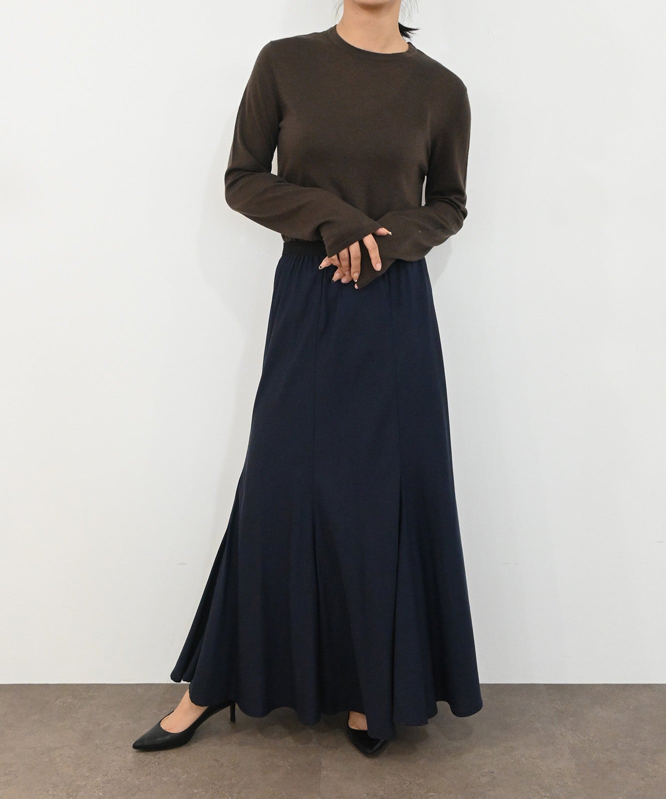 ウール混ベーシックニットトップス(6263-523)