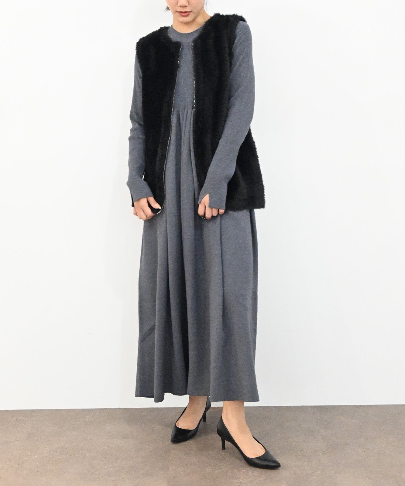 シャギーニットベスト(6263-528)