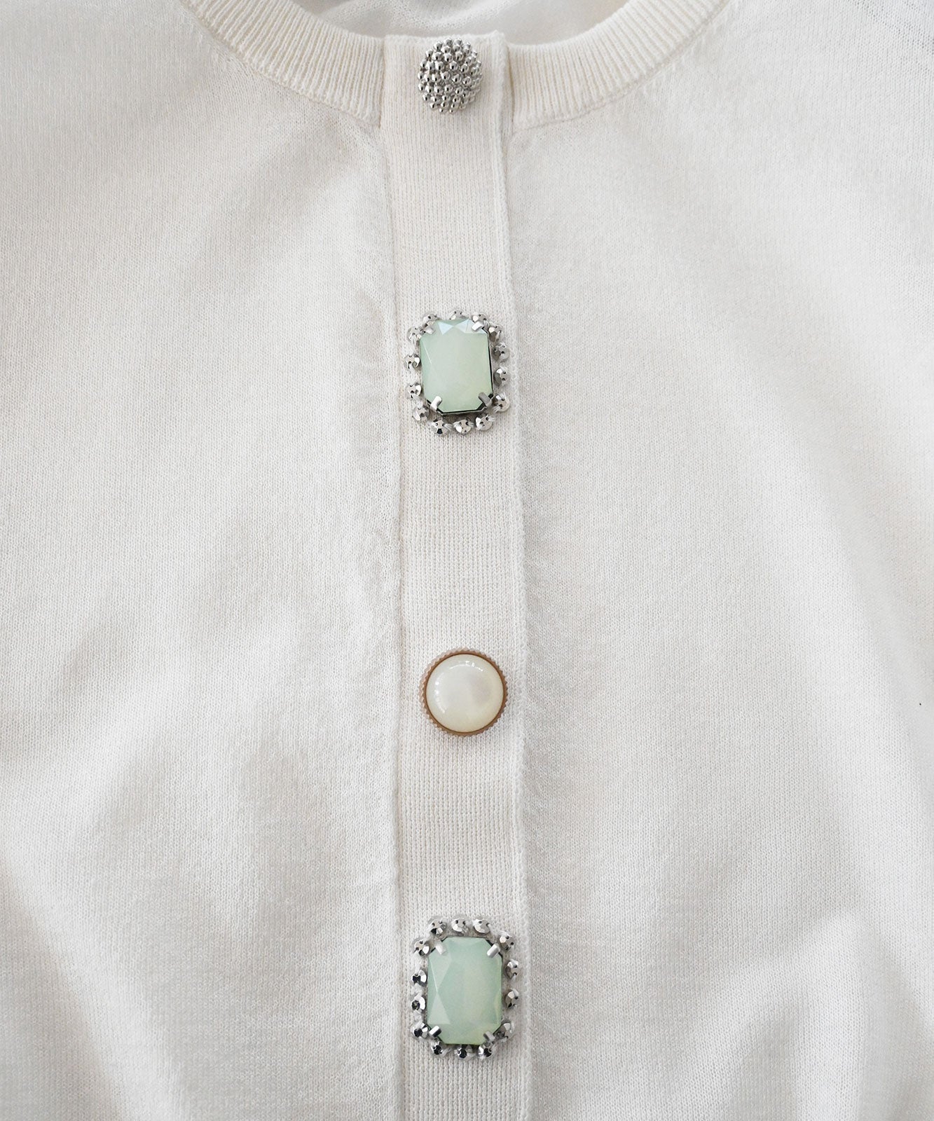 麻混ビジューカーディガン(6251-680)