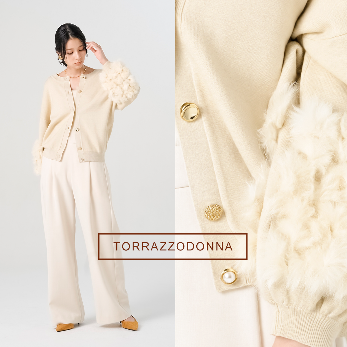 【特集】女性心をくすぐるTORRAZZOの愛されラビットファーニットトップス