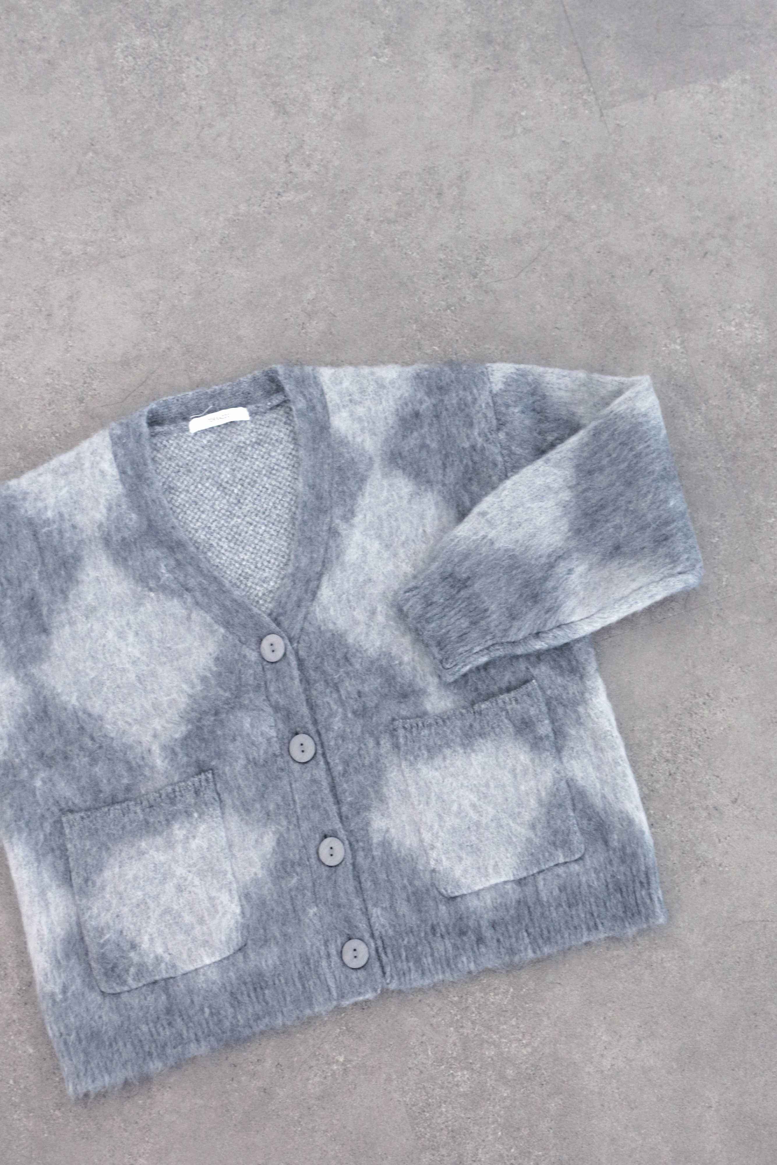 アーガイル柄モヘアカーディガン(6262-480)