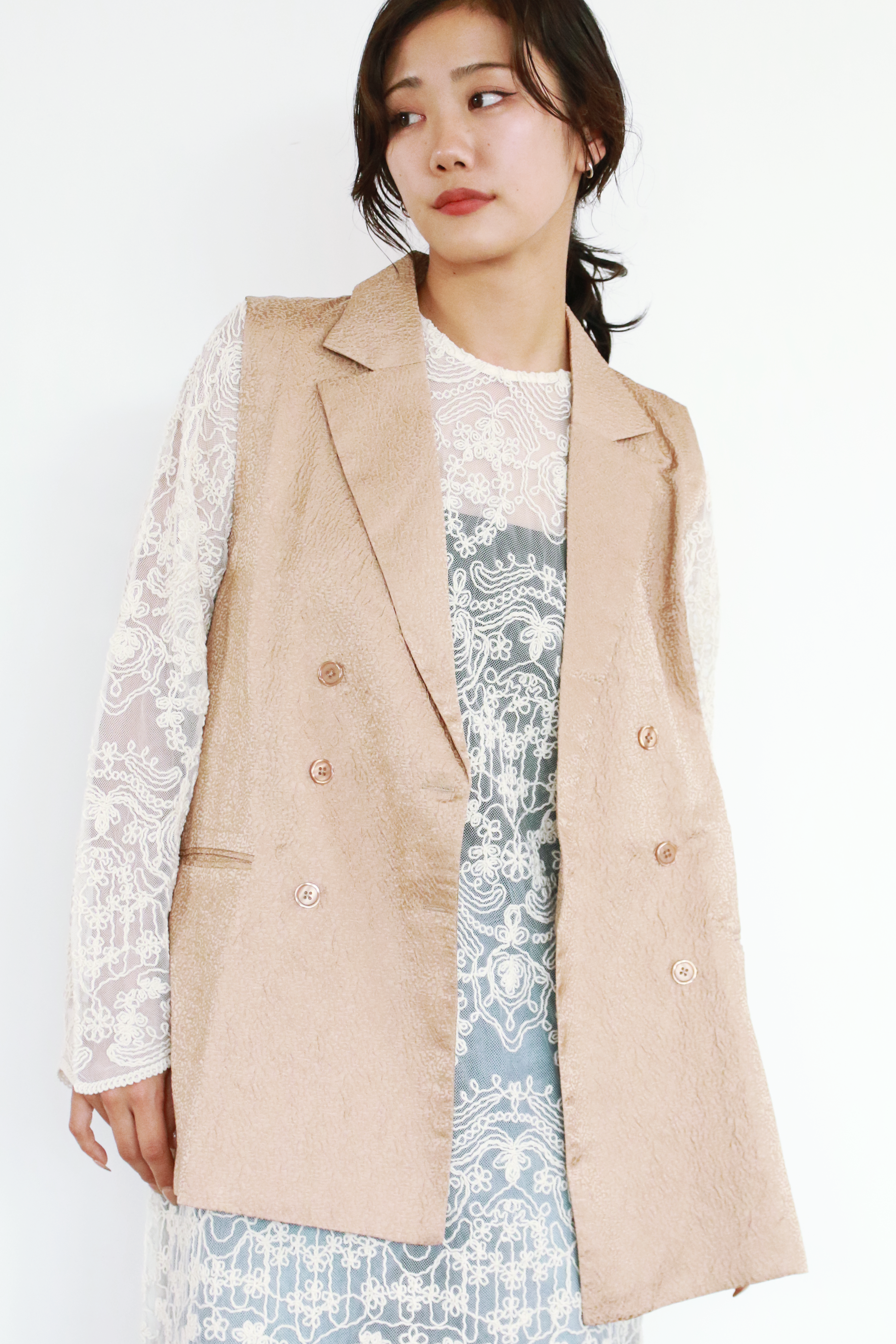 【再入荷】立体コード刺繍レースワンピース(6259-490)