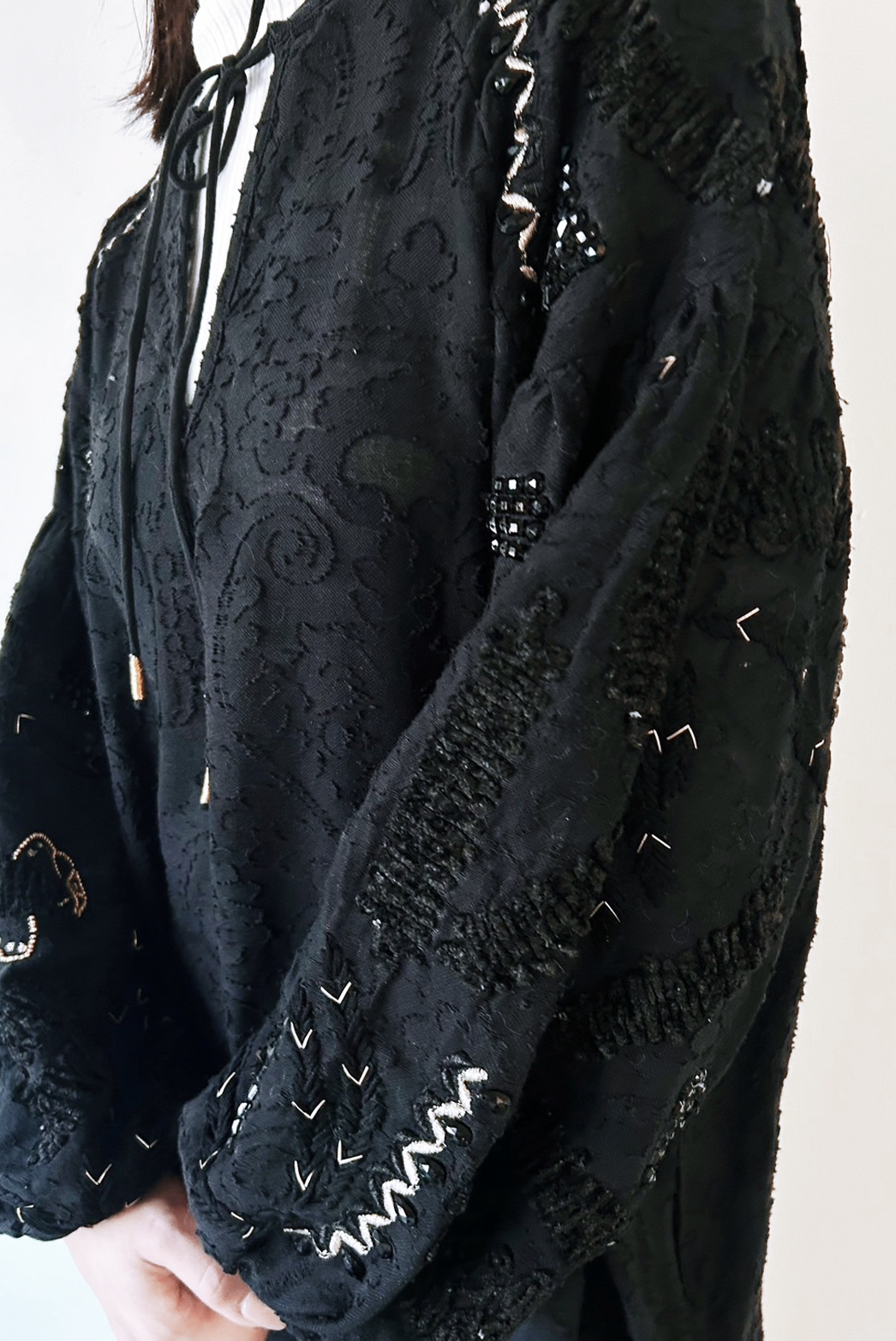 テクニカル刺繍ジャガードワンピース（6255-396）